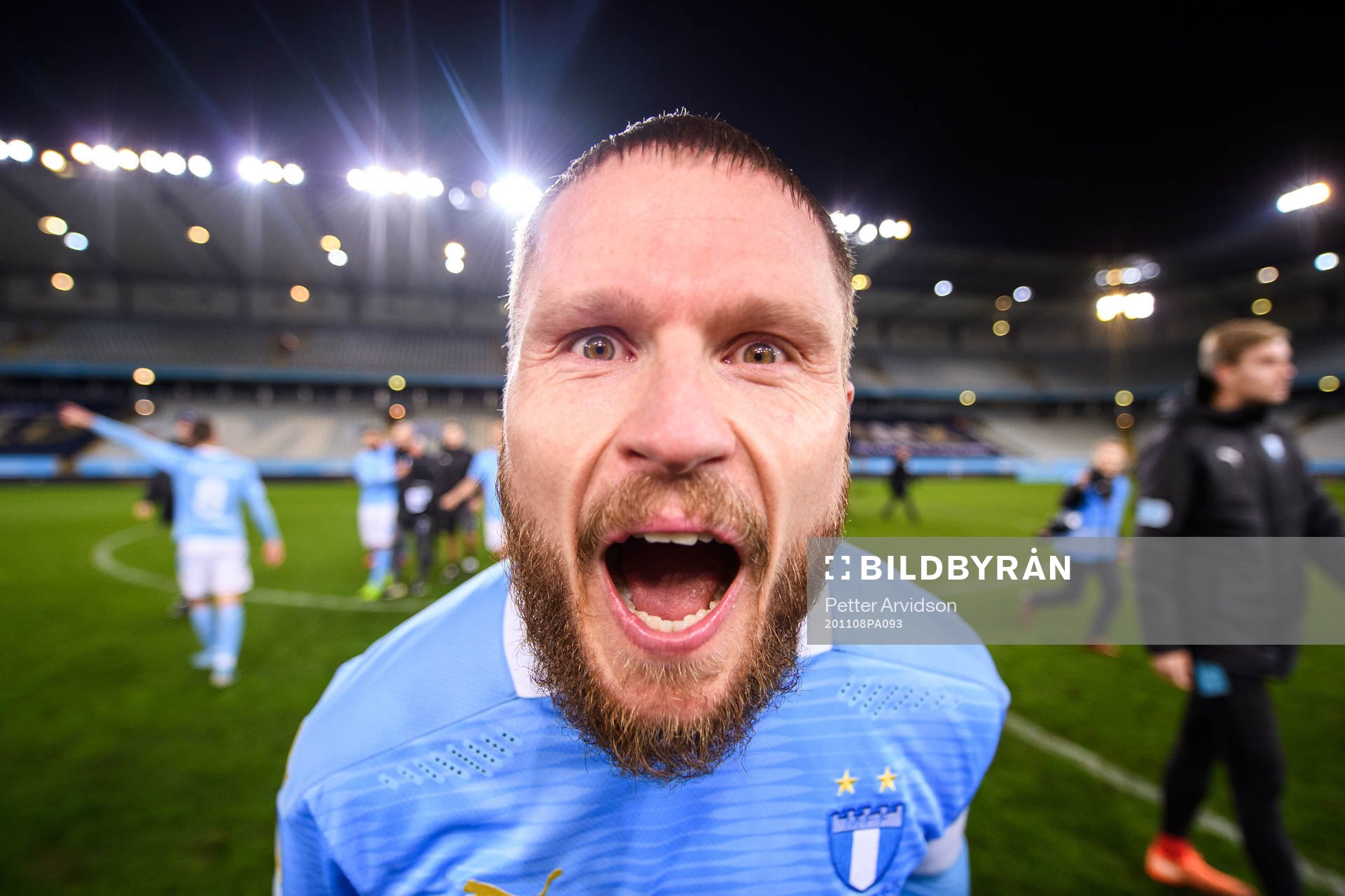 Malmö FFs Lasse Nielsen jublar över SM-guldet