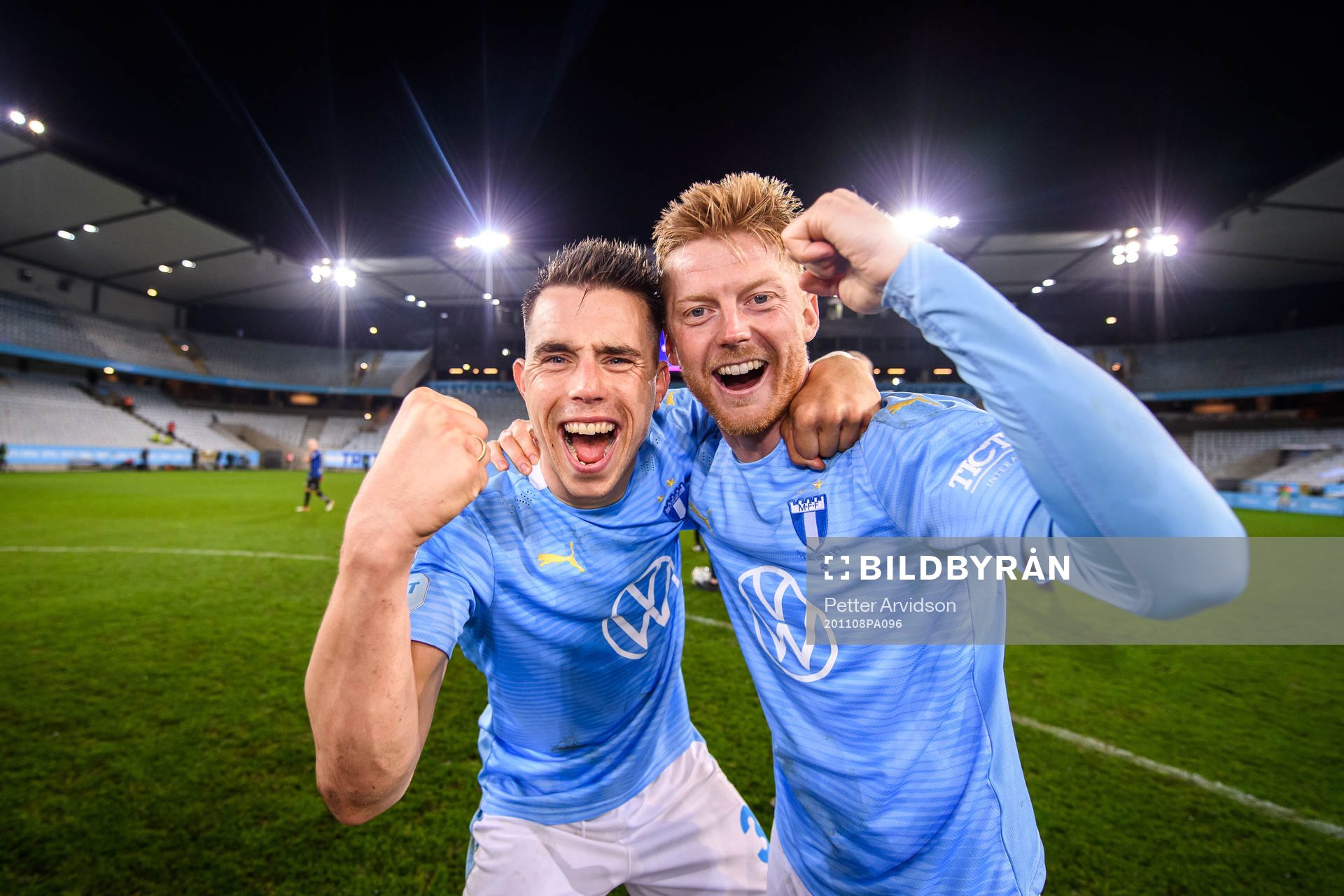 Malmö FFs Jonas Knudsen och Anders Christiansen jublar