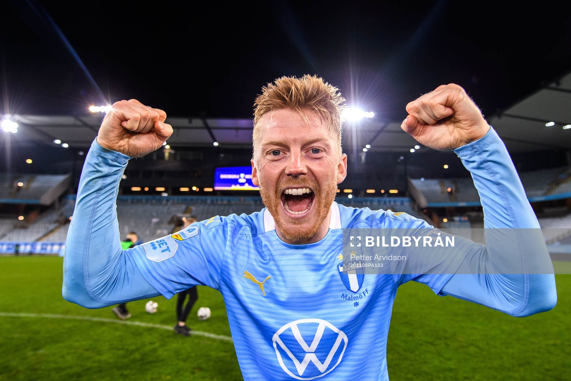 Malmö FFs Anders Christiansen jublar över SM-guldet