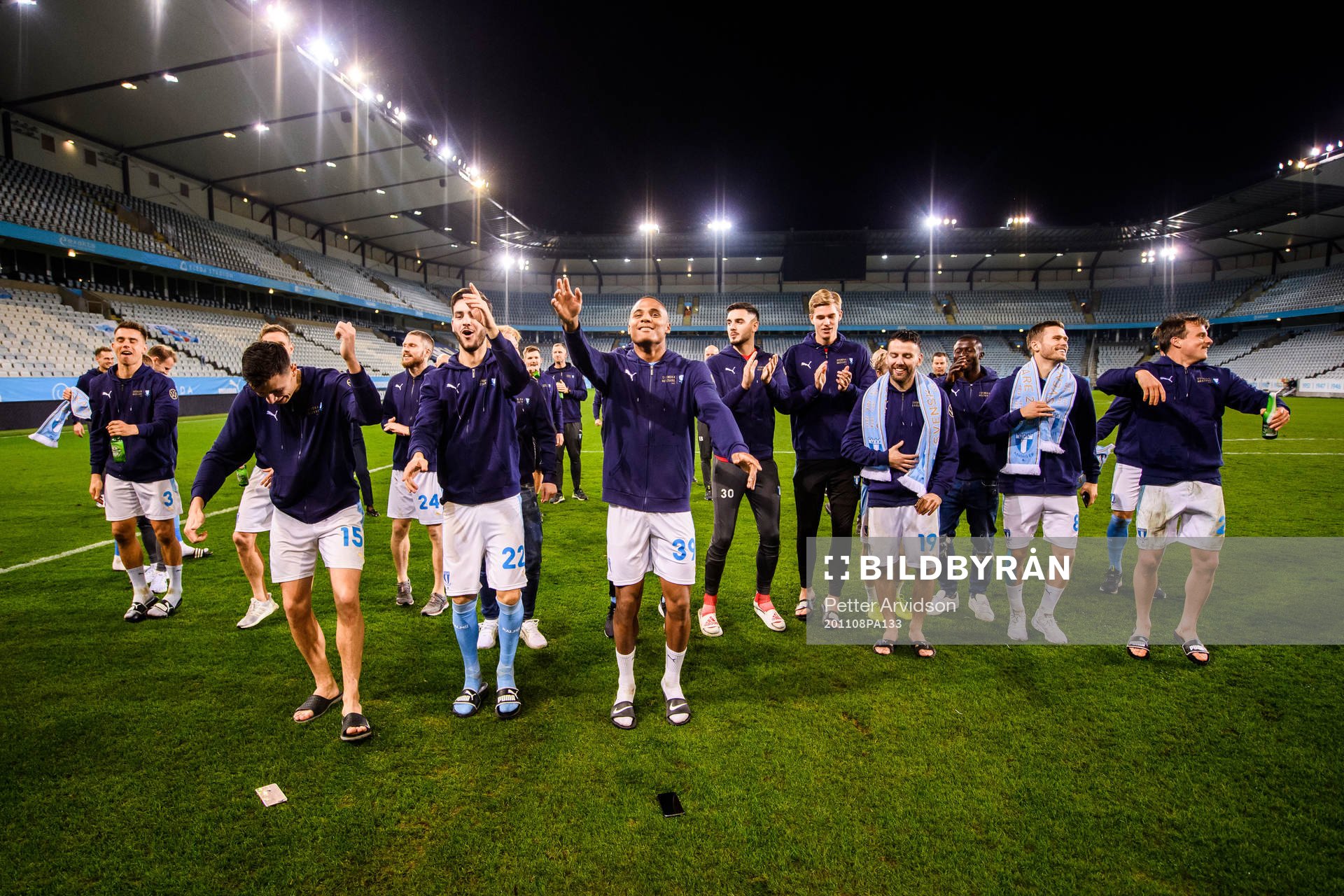 Malmö FFs spelare jublar över SM-guldet