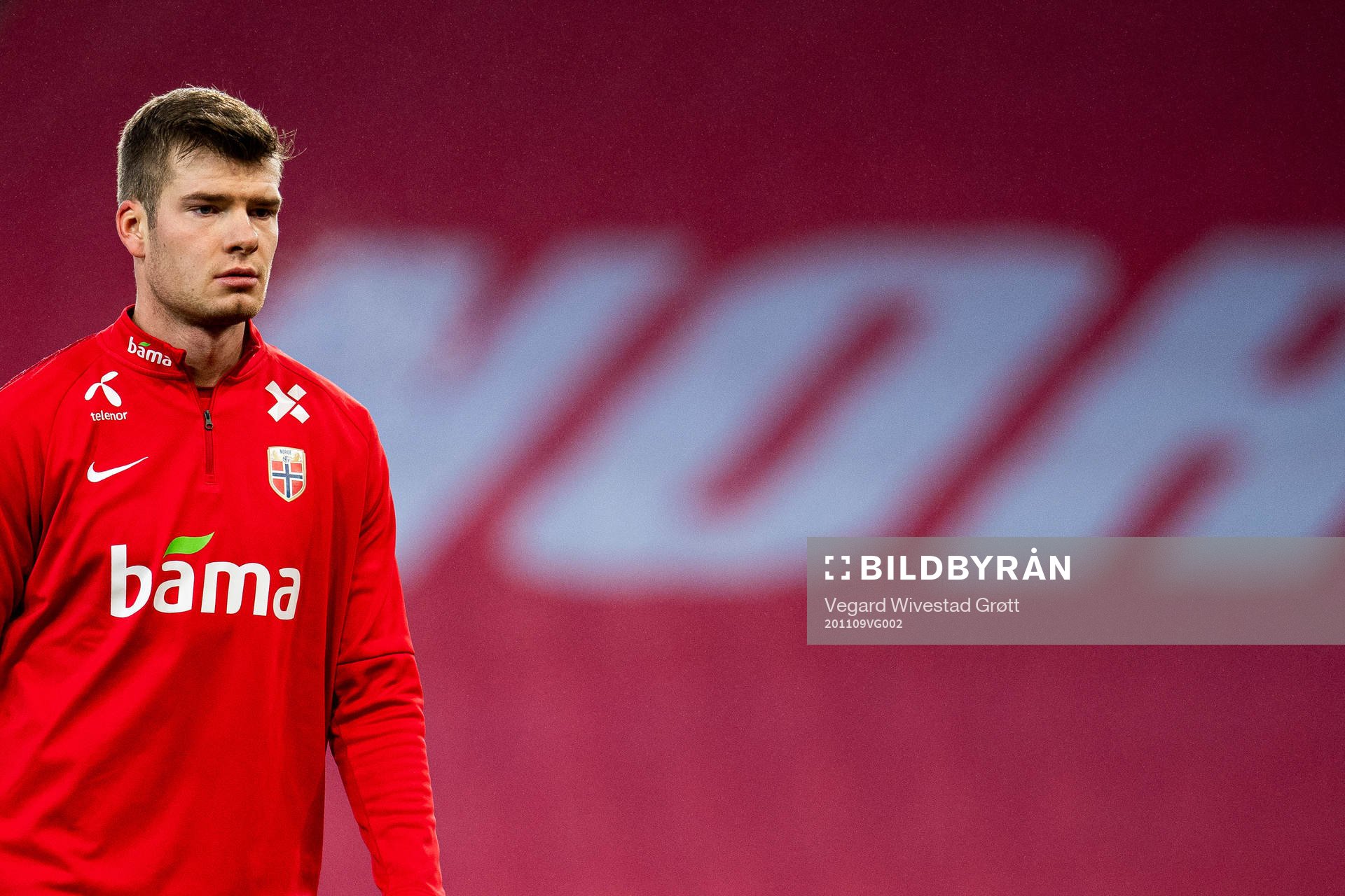 Alexander Sørloth of the Norwegian national football team