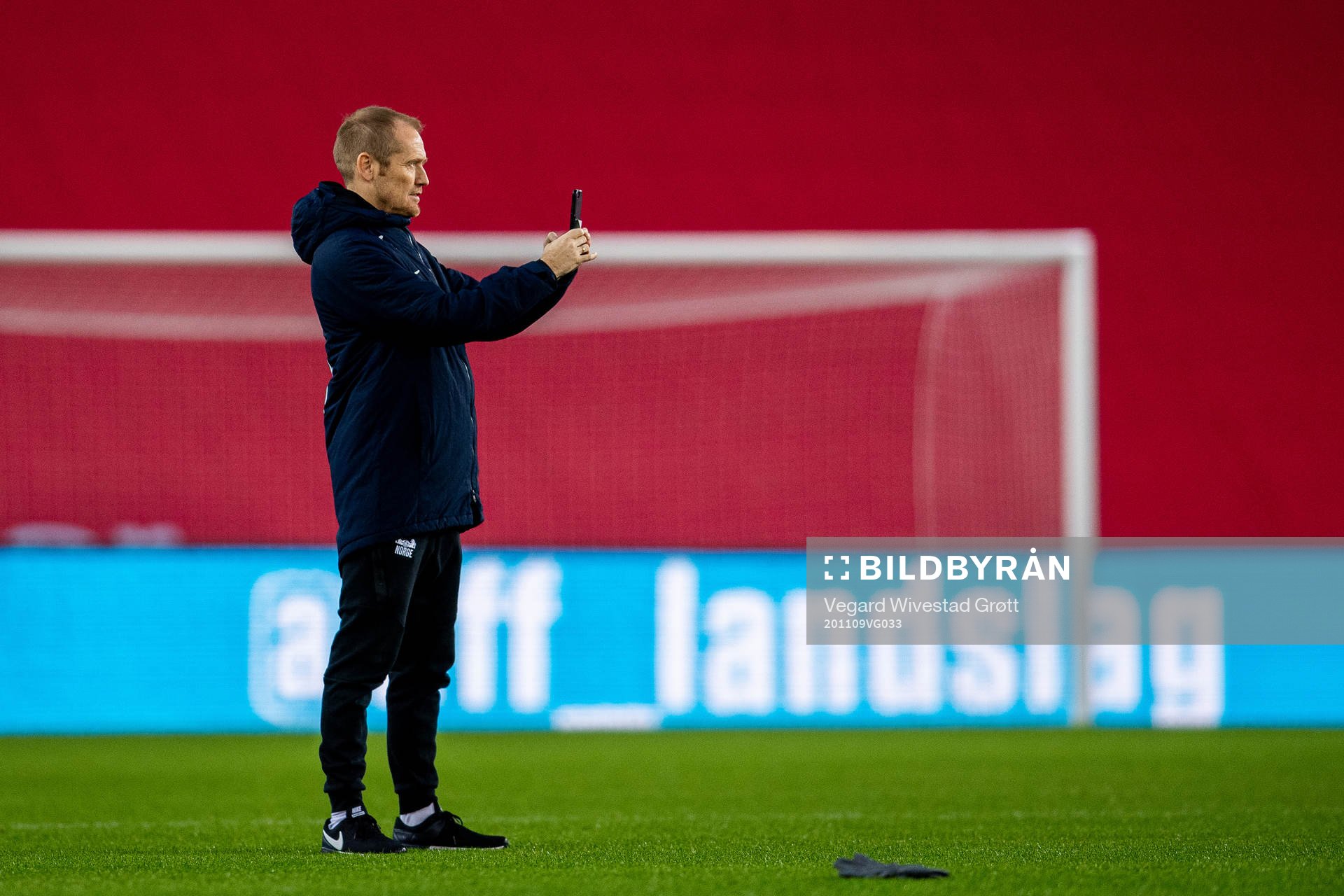 Svein Graff, press officer of Norway, during a training session on November 9, 2020 in Oslo.