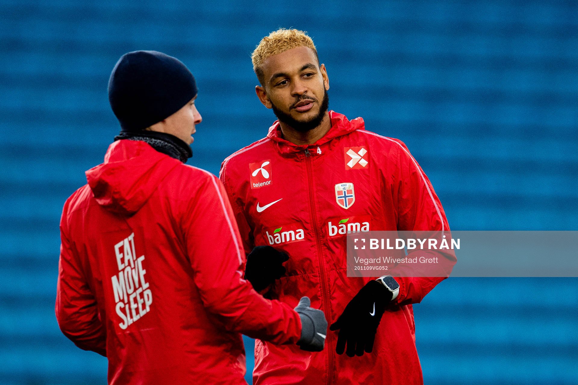 Stefan Johansen and Joshua King of the Norwegian national