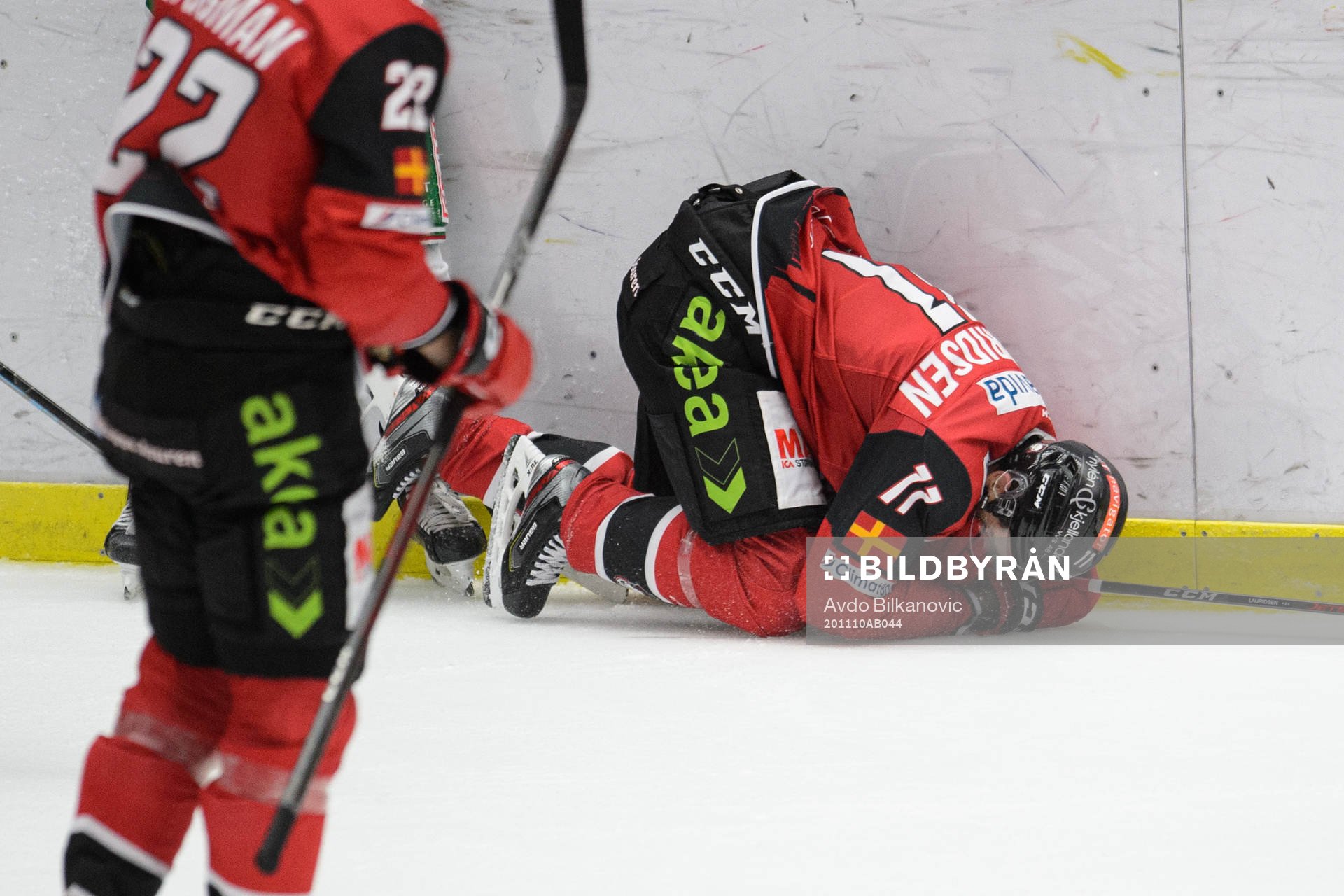 Malmö Redhawks Markus Lauridsen har ont