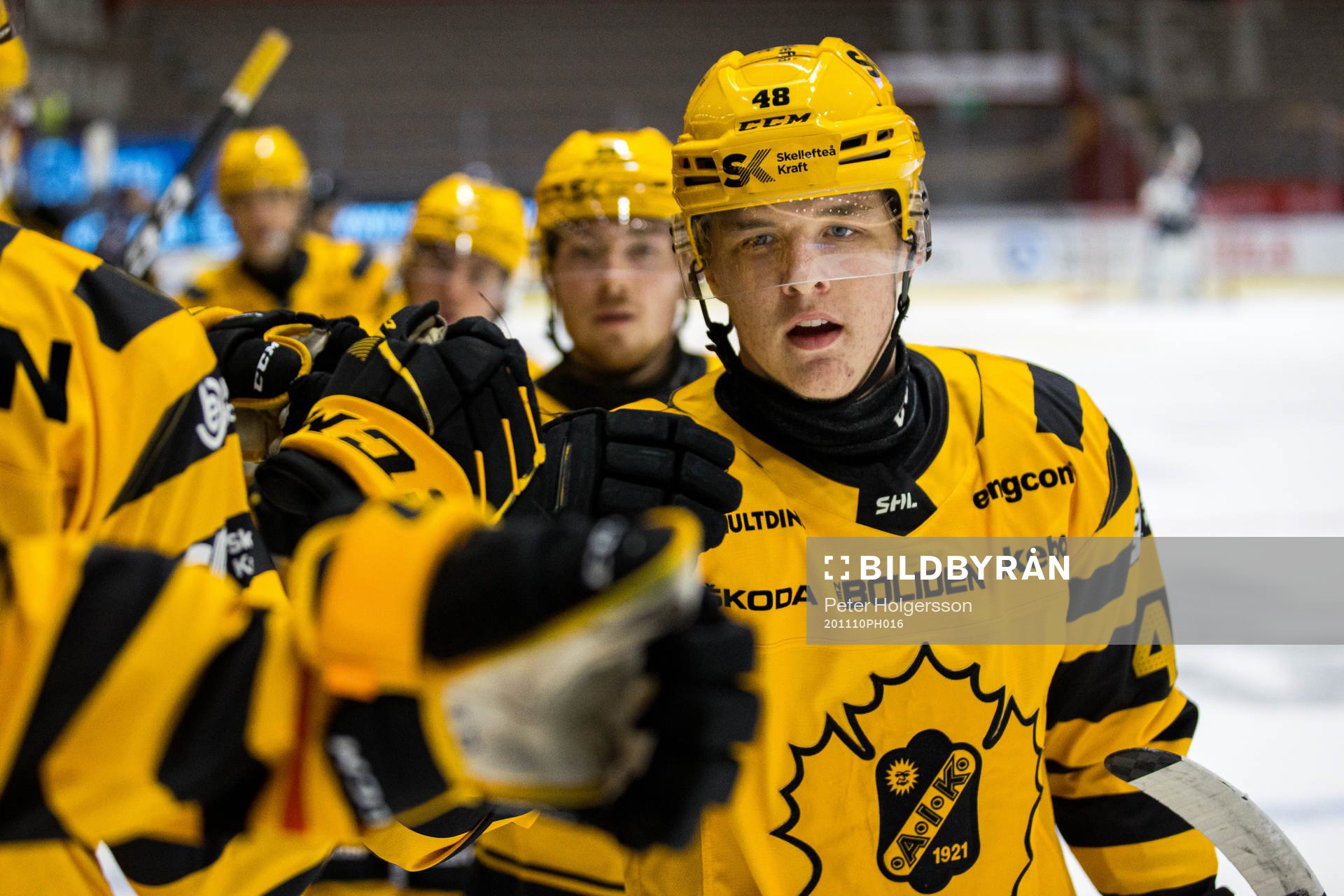 Skellefteås Jonatan Berggren jublar