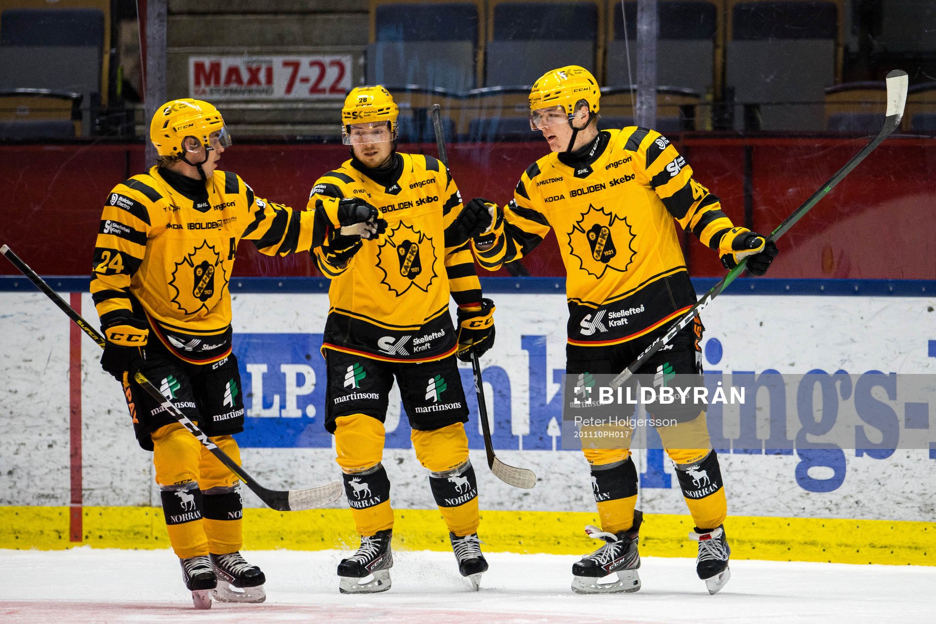 Skellefteås Andreas Wingerli , Jesper Frödén och Jonatan