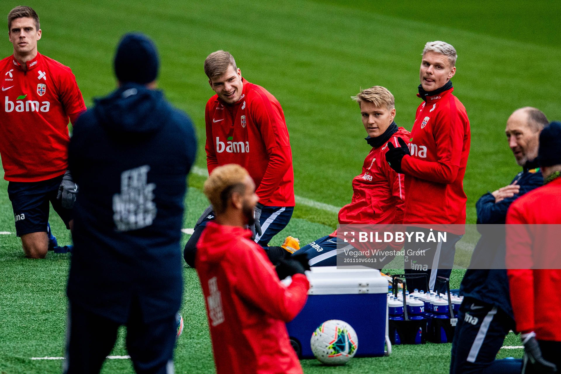 Alexander Sørloth, Martin Ødegaard and Simen Juklerød of
