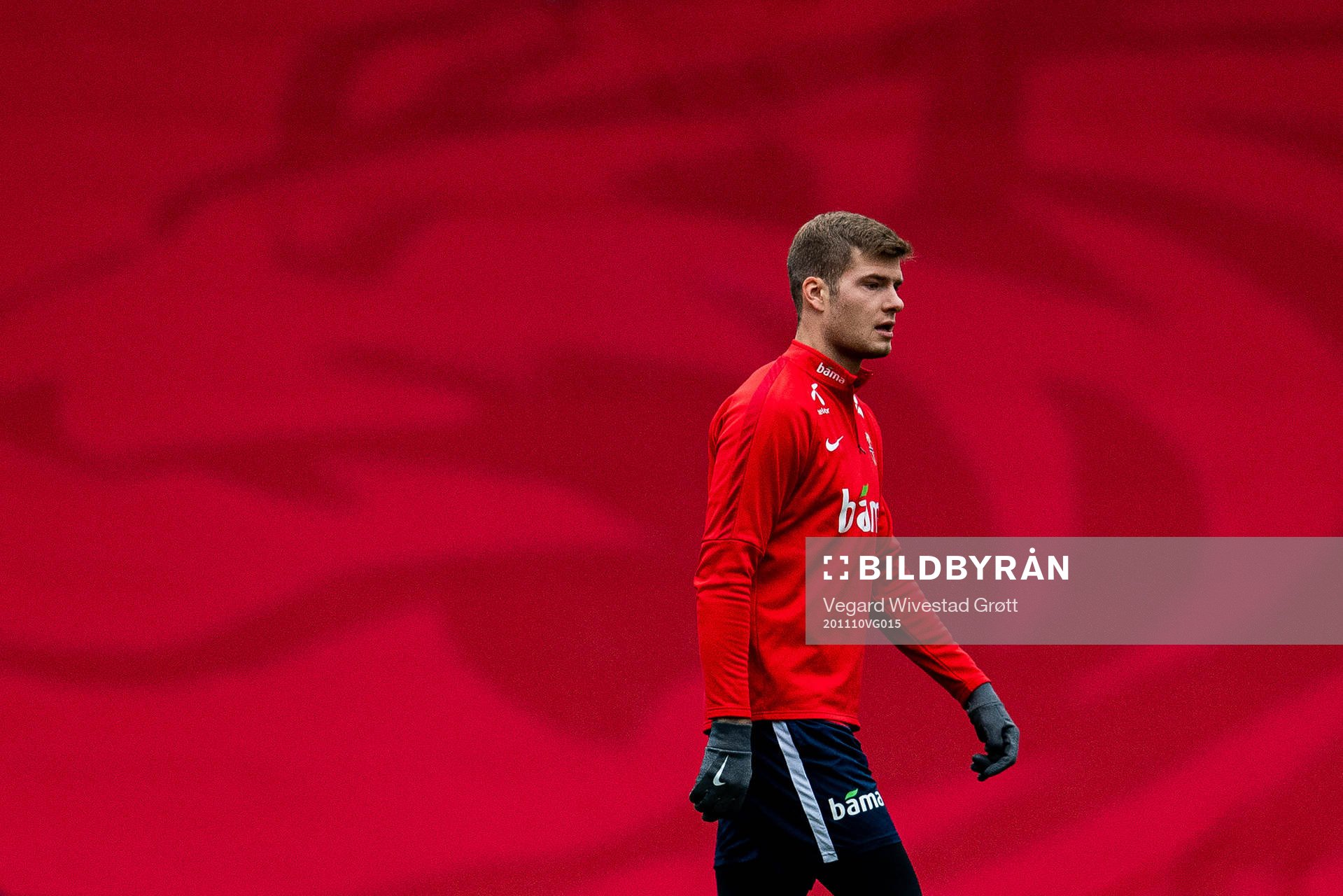 Alexander Sørloth of the Norwegian national football team