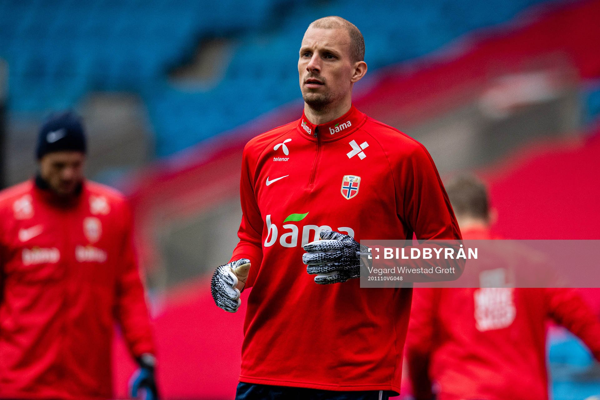 Goalkeeper André Hansen of the Norwegian national football