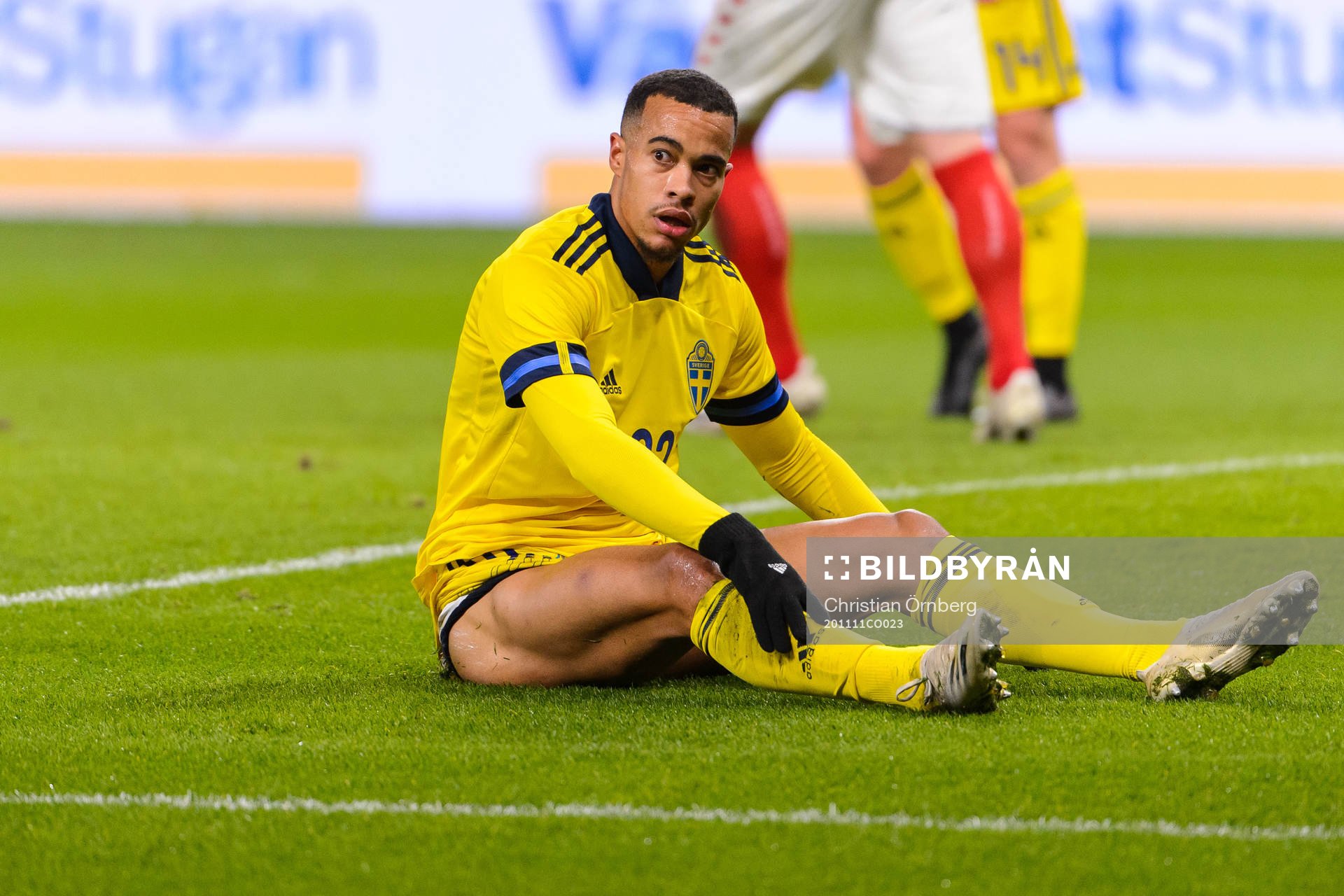 Robin Quaison of Sweden looks dejected