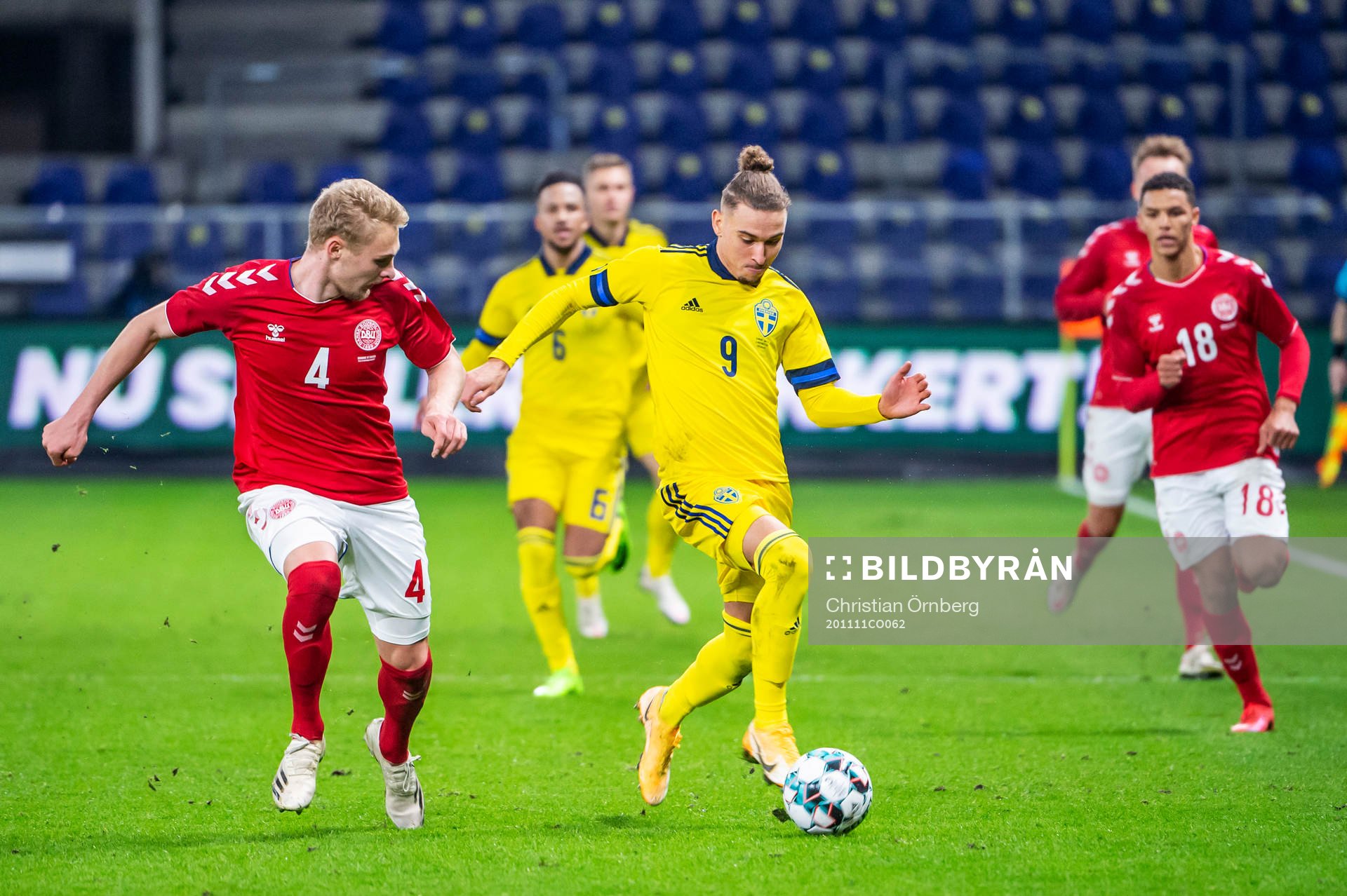 Jordan Larsson of Sweden and Victor Nelsson and Alexander