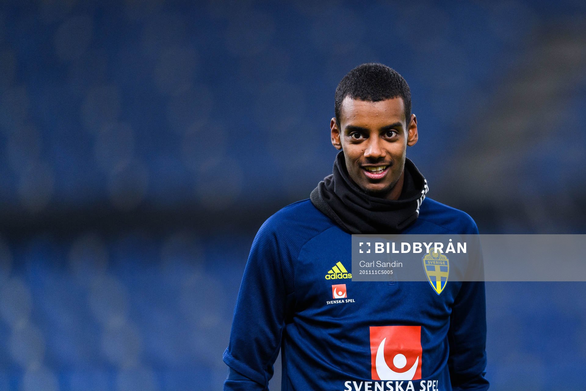 Alexander Isak of Sweden ahead the international friendly