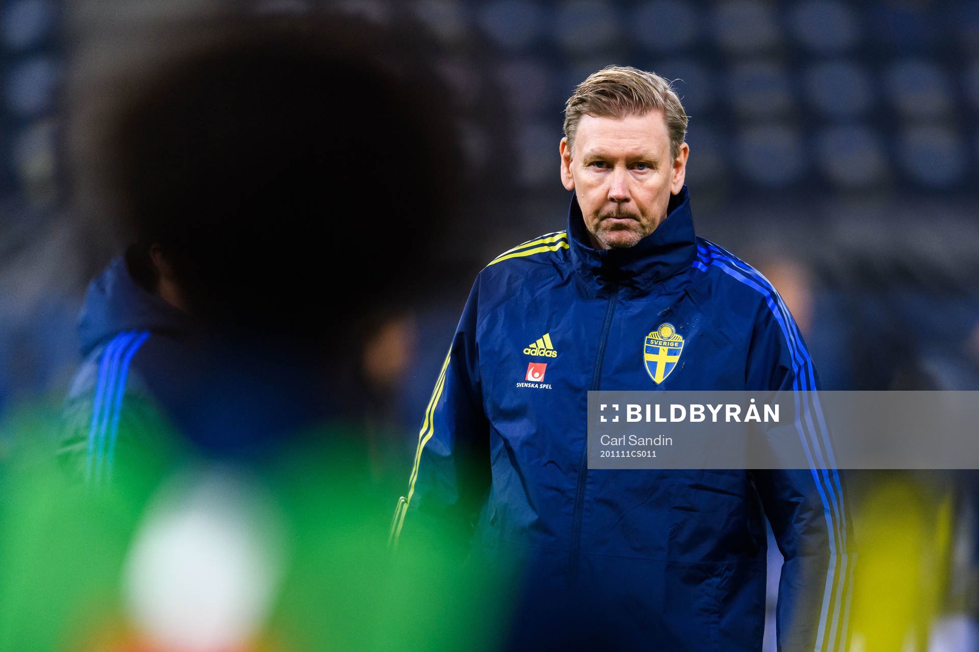 Assistant coach Peter Wettergren of Sweden ahead the