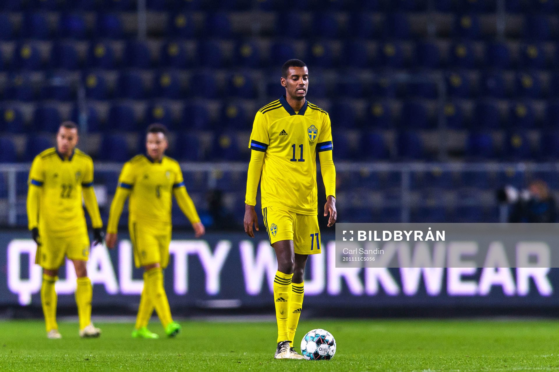 Alexander Isak of Sweden looks dejected
