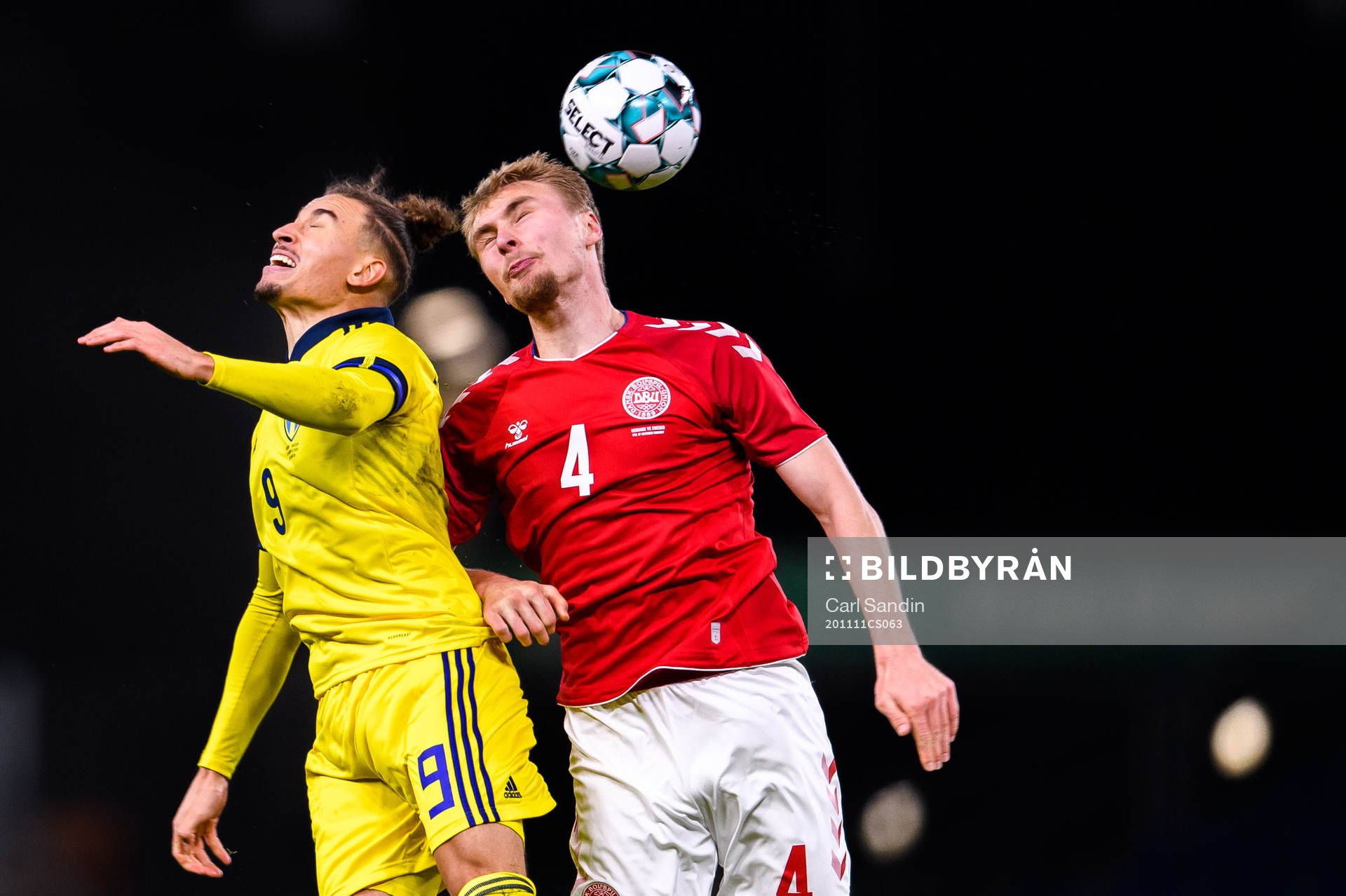 Jordan Larsson of Sweden and Victor Nelsson of Denmark