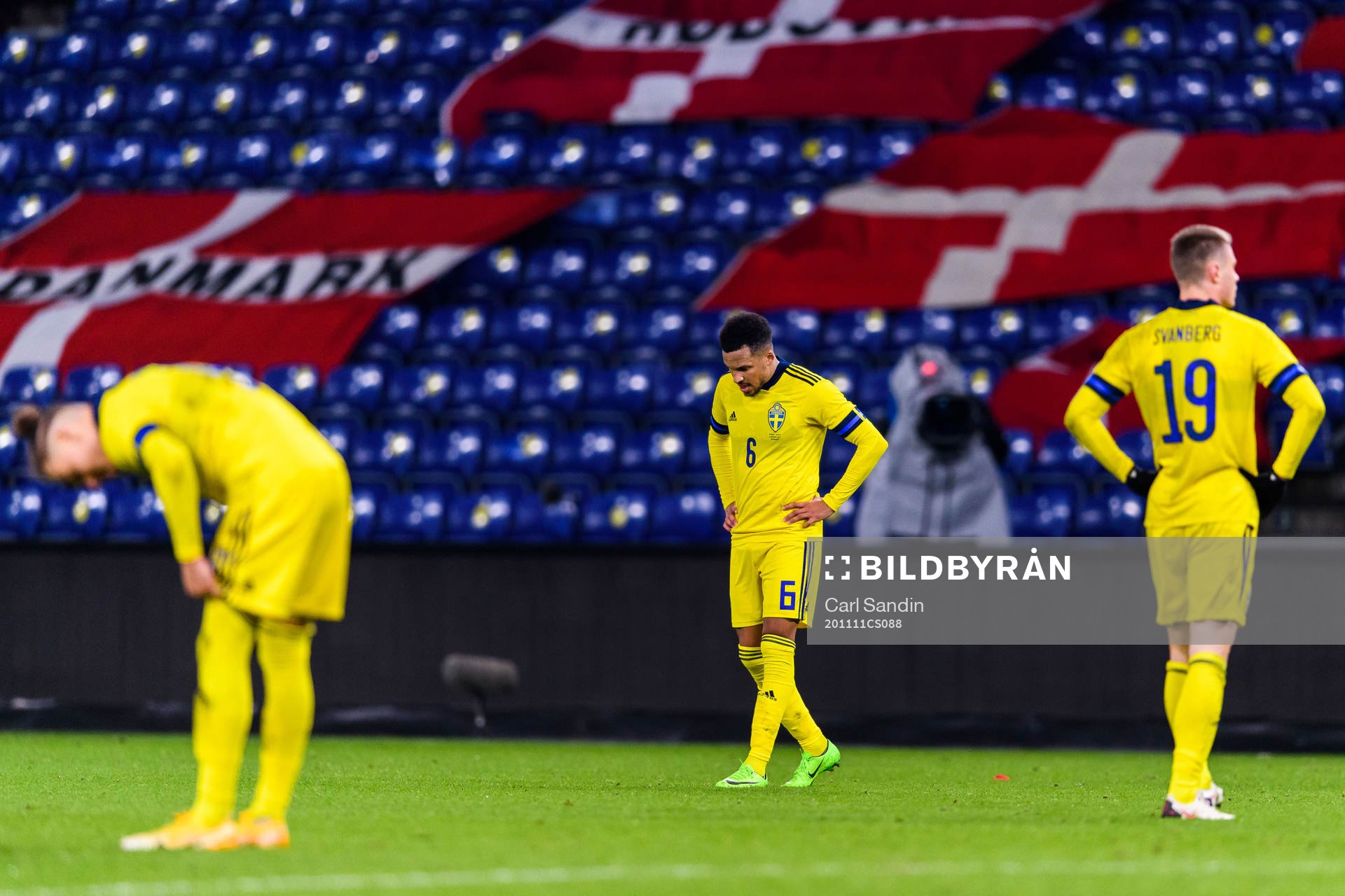 Martin Olsson of Sweden looks dejected