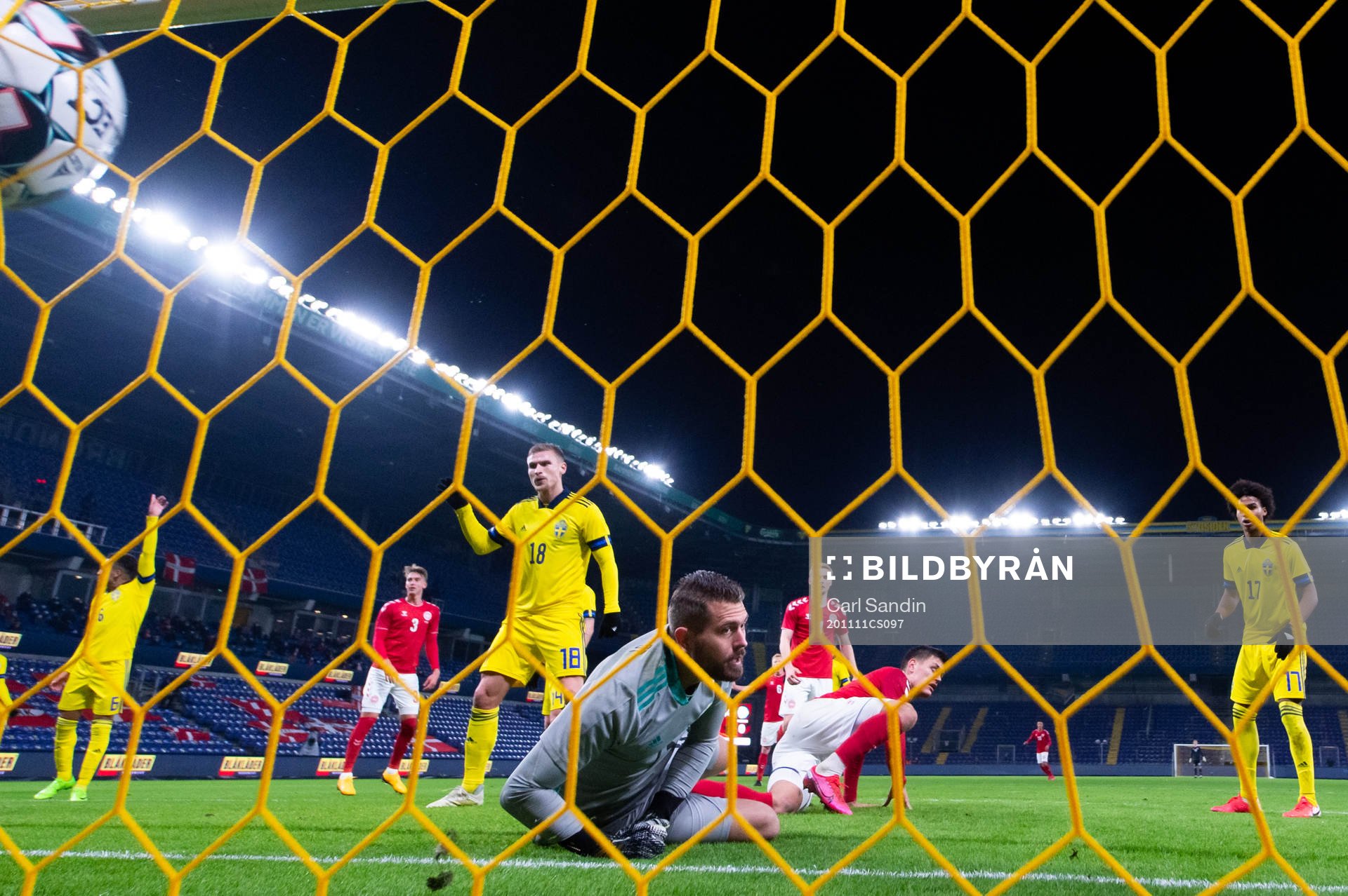 Goalkeeper Kristoffer Nordfeldt of Sweden