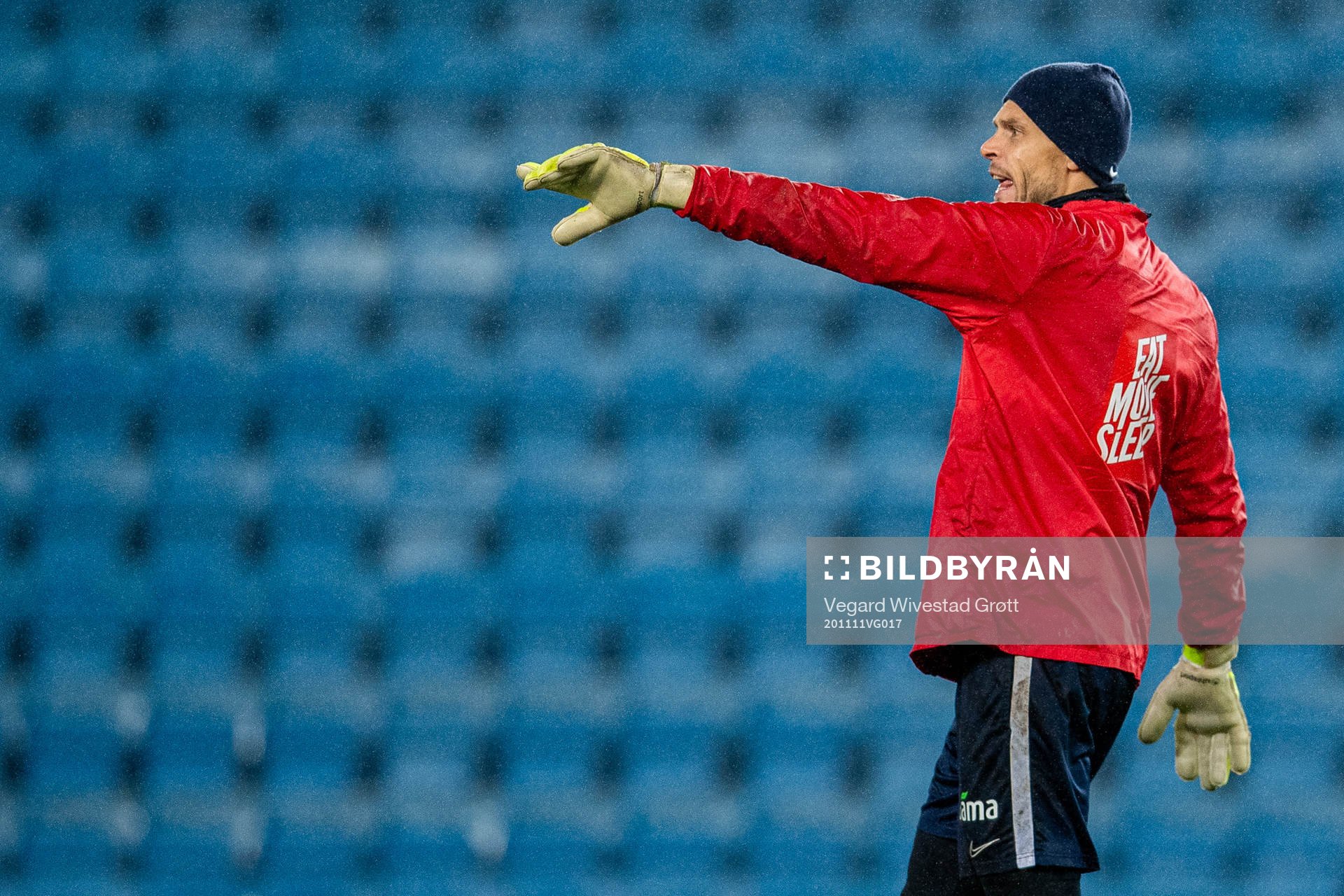 Goalkeeper Rune Almenning Jarstein of the Norwegian