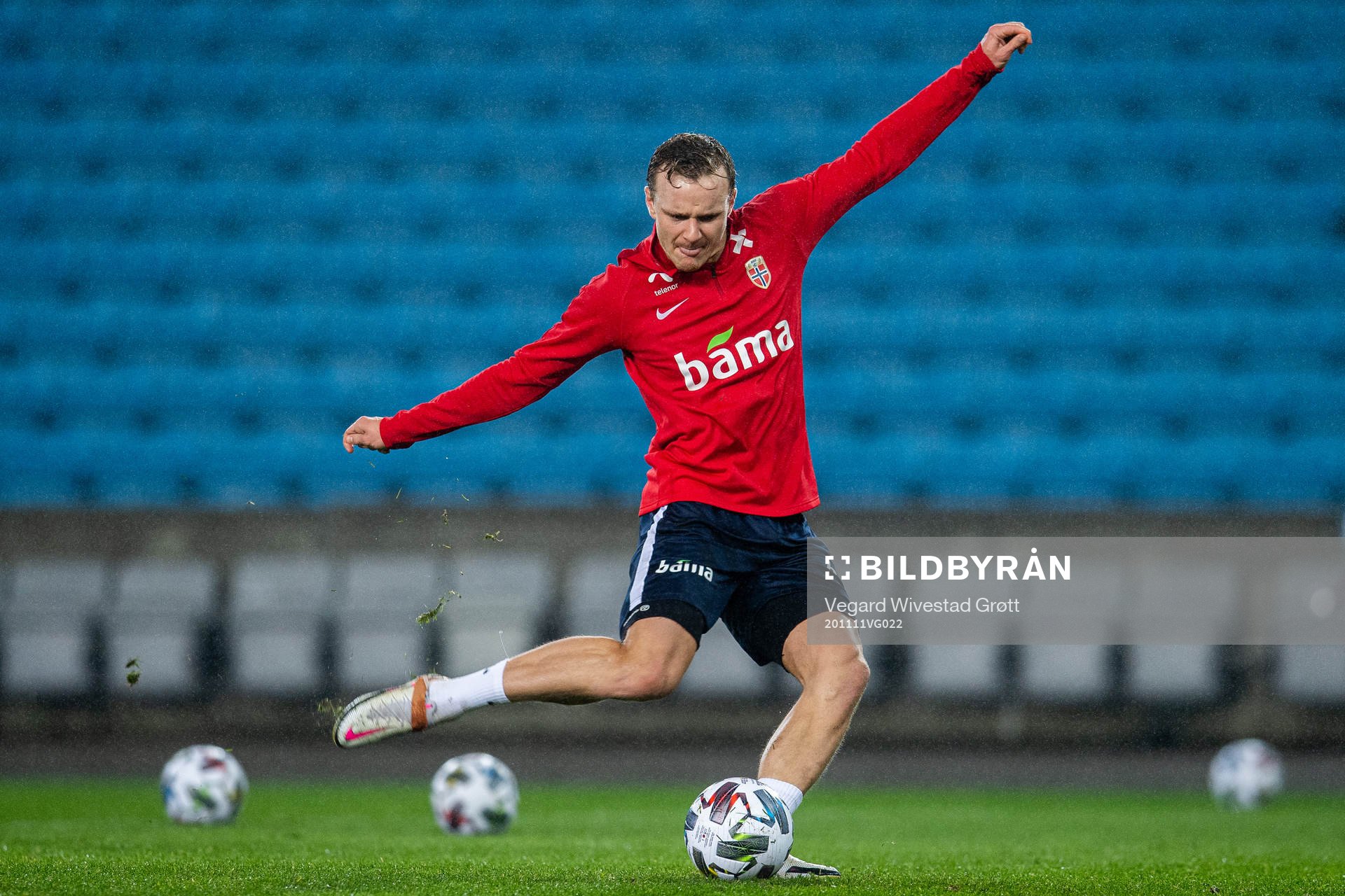 Marius Lode of the Norwegian national football team