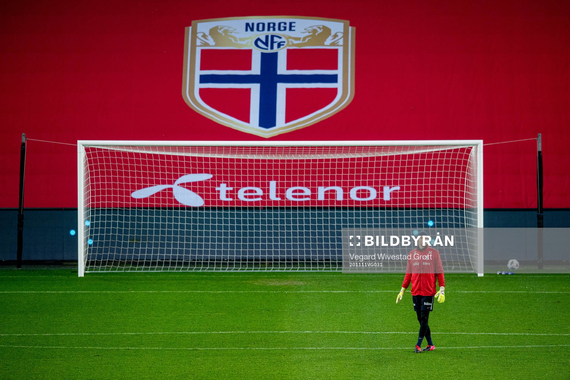 Goalkeeper Rune Almenning Jarstein of the Norwegian