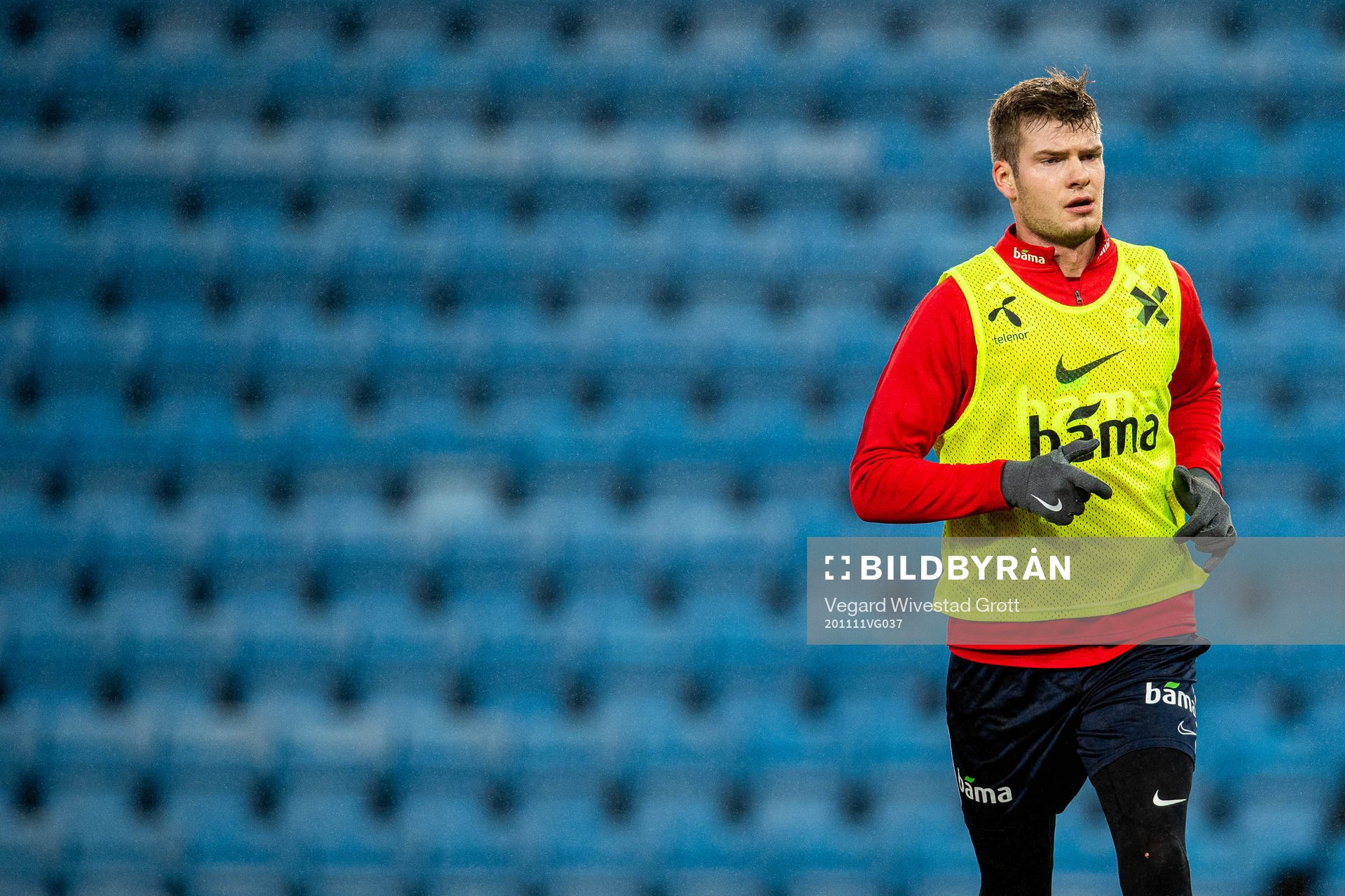 Alexander Sørloth of the Norwegian national football team