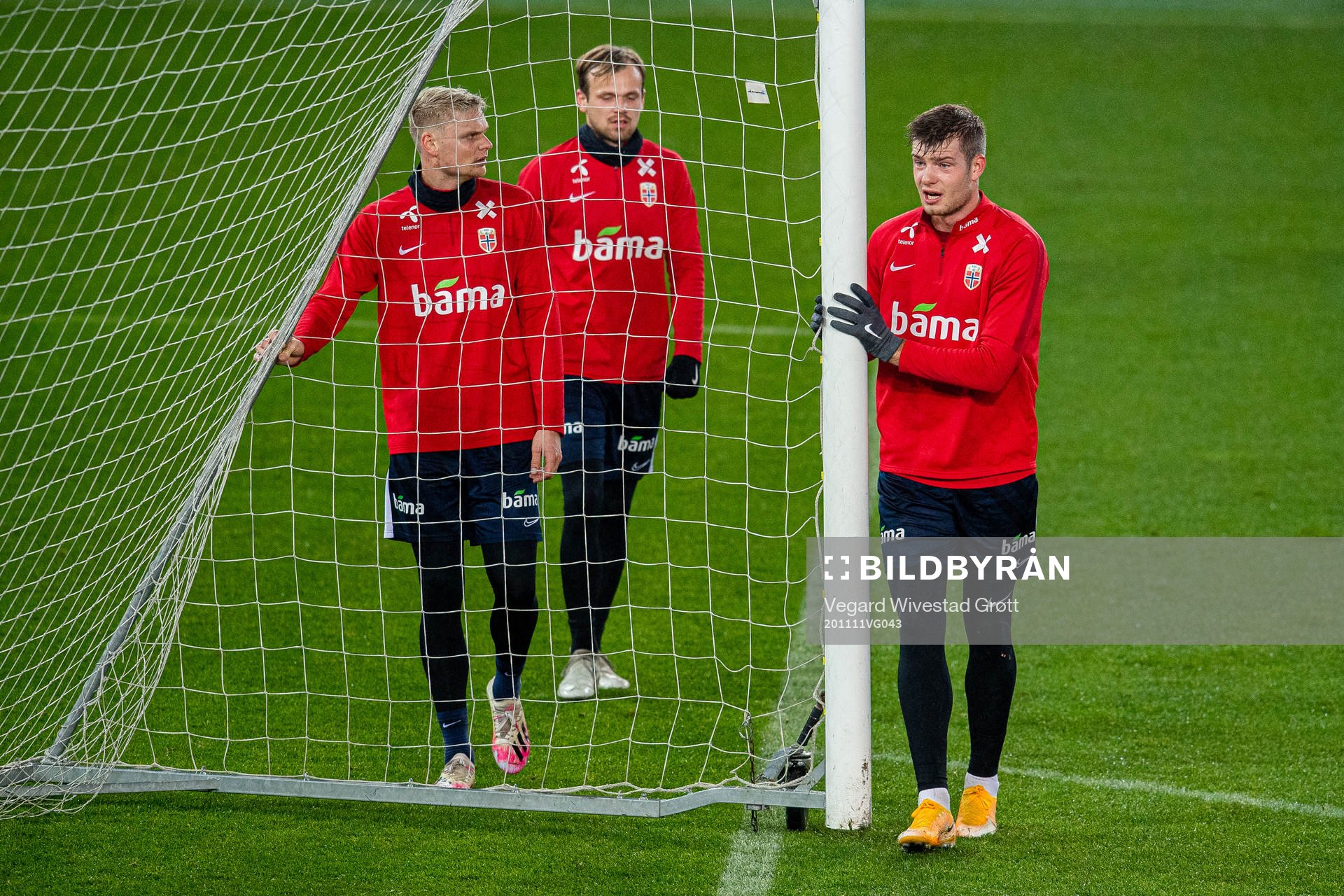 Simen Juklerød, Iver Fossum and Alexander Sørloth of the