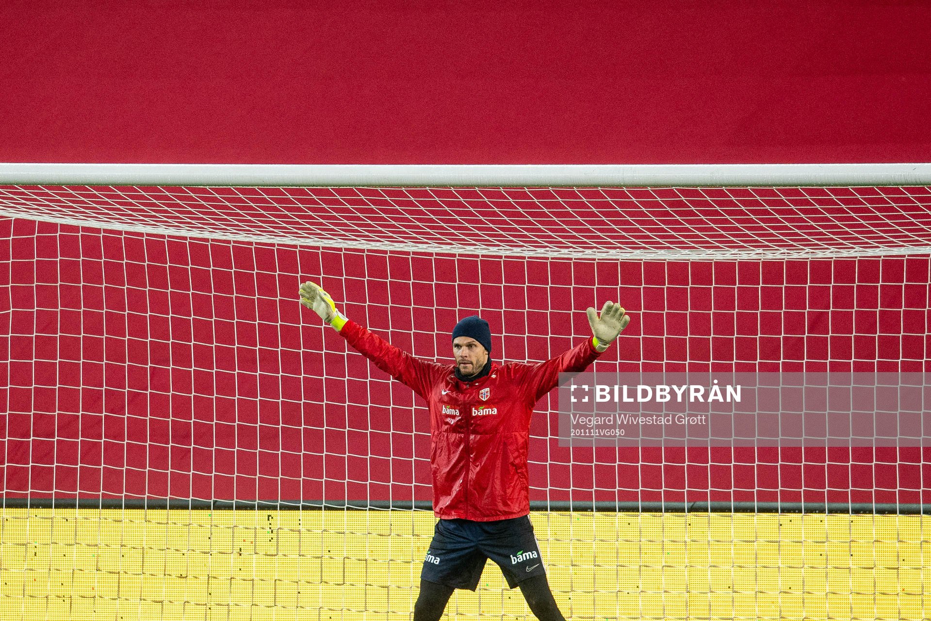 Goalkeeper Rune Almenning Jarstein of the Norwegian