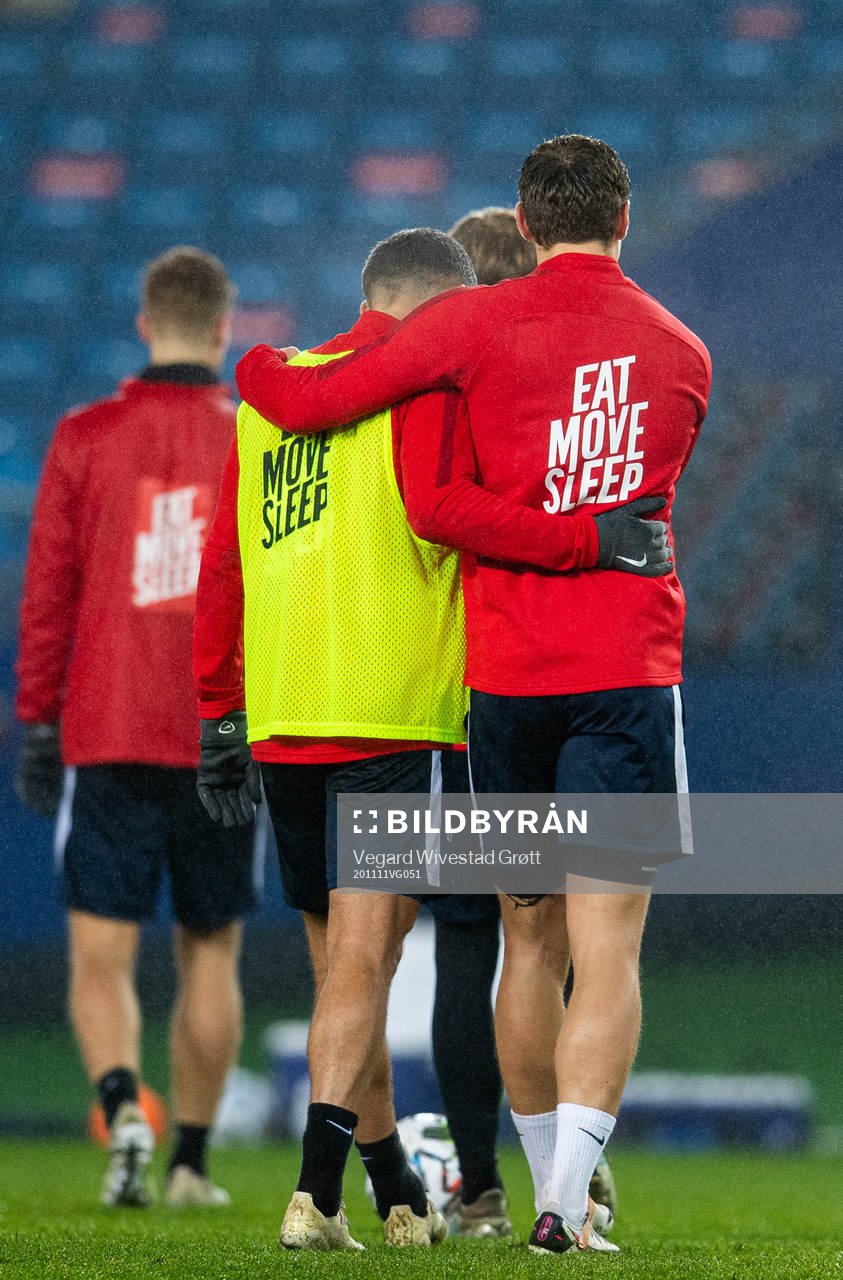 Omar Elabdellaoui and Marius Lode of the Norwegian national