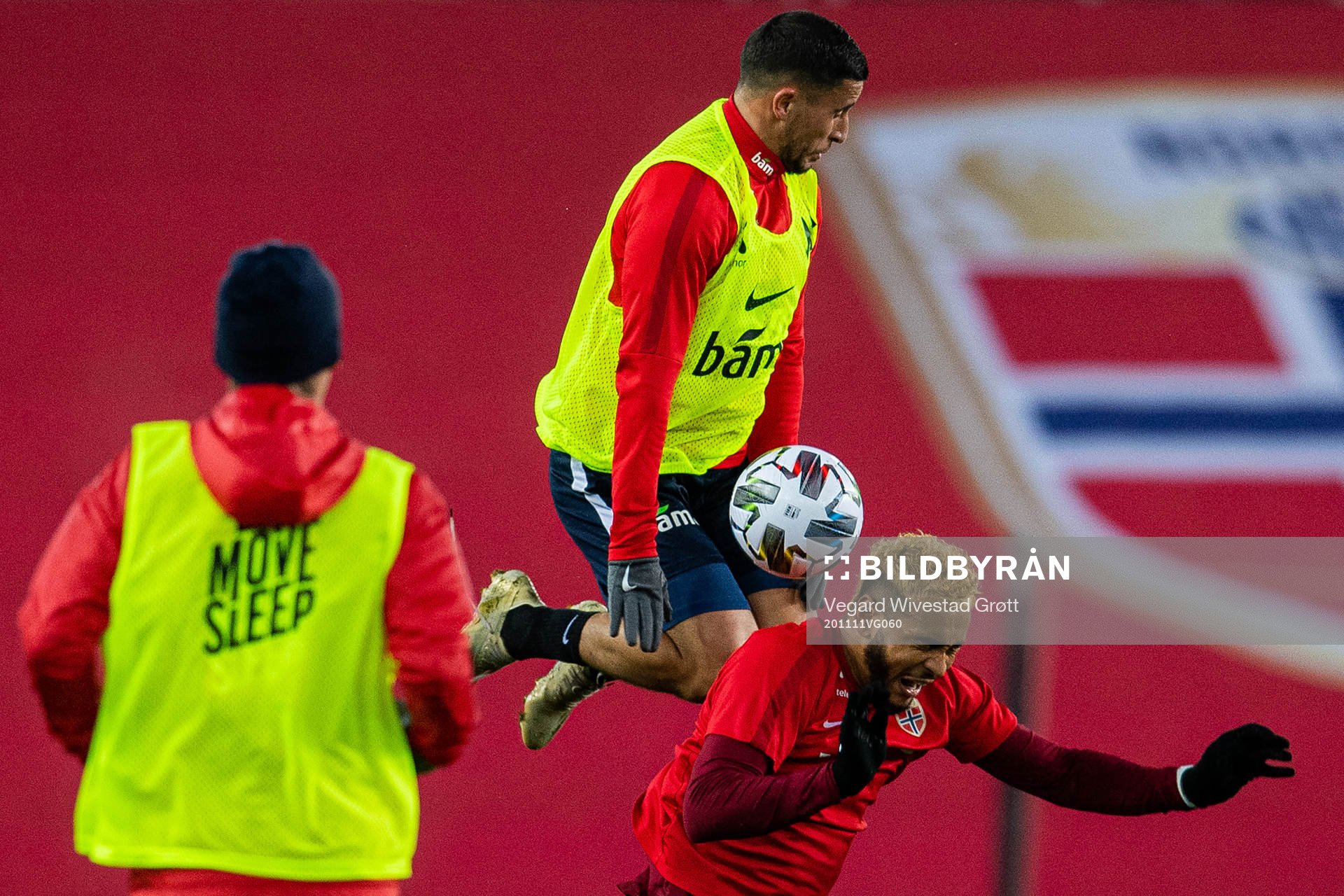 Omar Elabdellaoui and Joshua King of the Norwegian national
