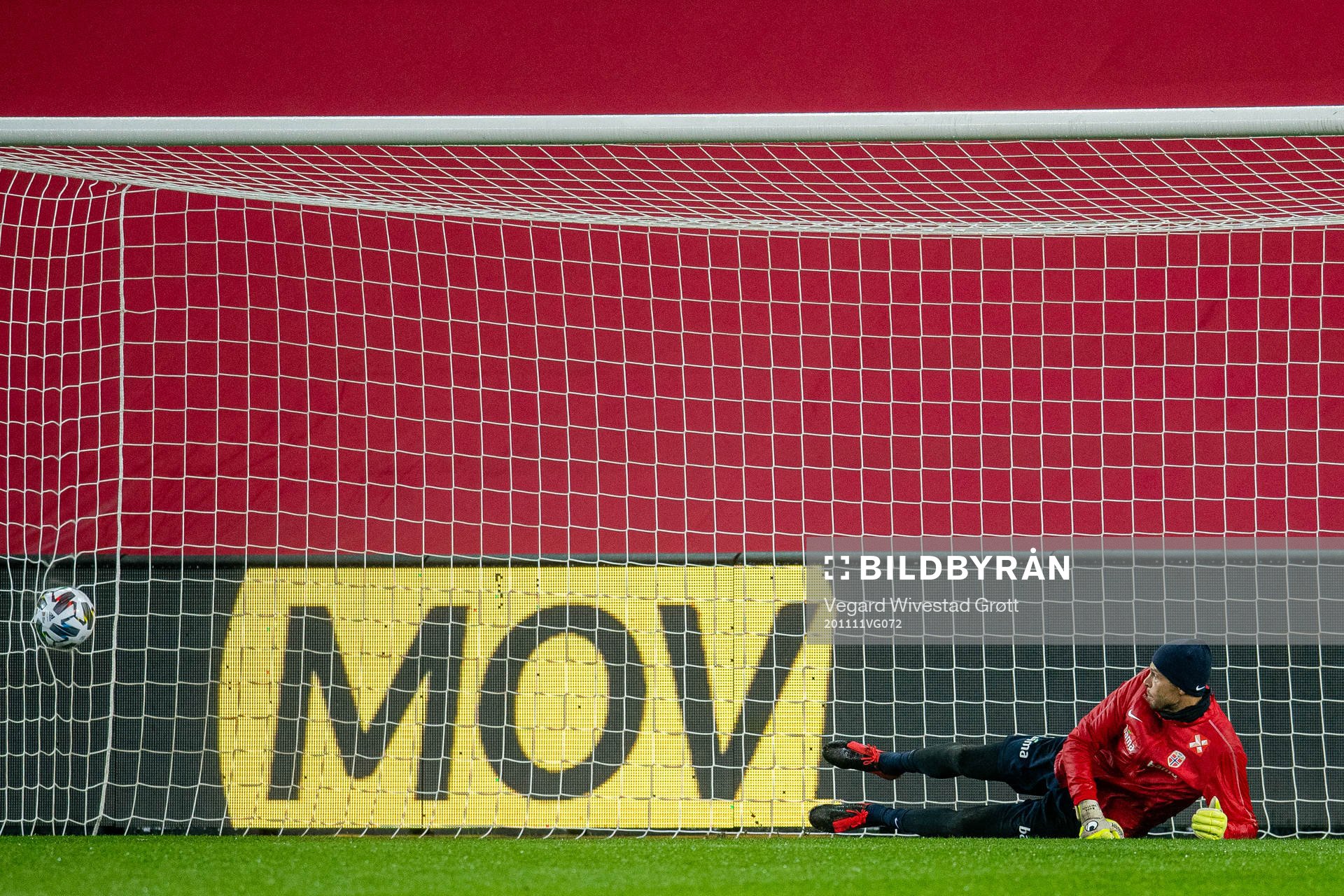 Goalkeeper Rune Almenning Jarstein of the Norwegian