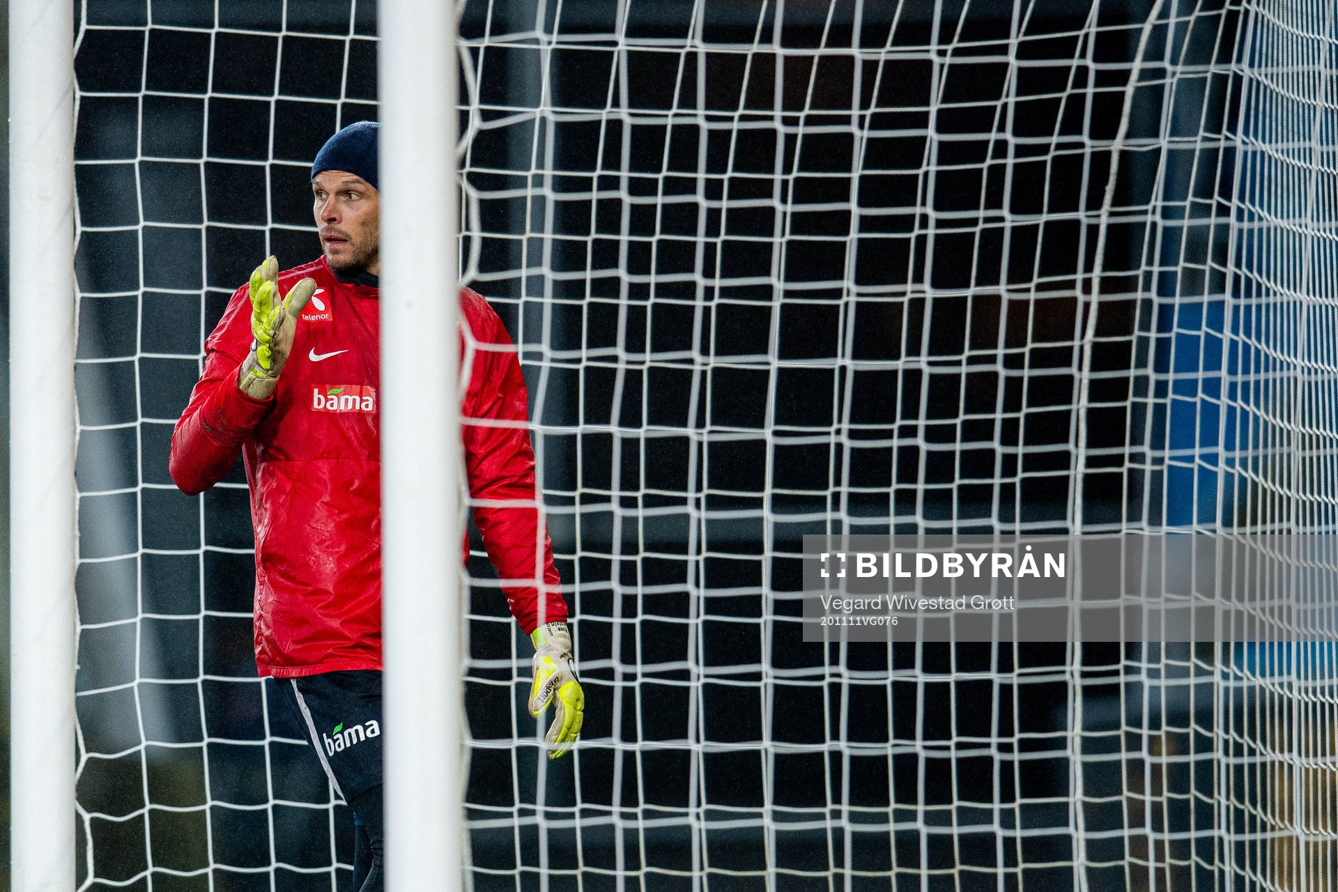 Goalkeeper Rune Almenning Jarstein of the Norwegian