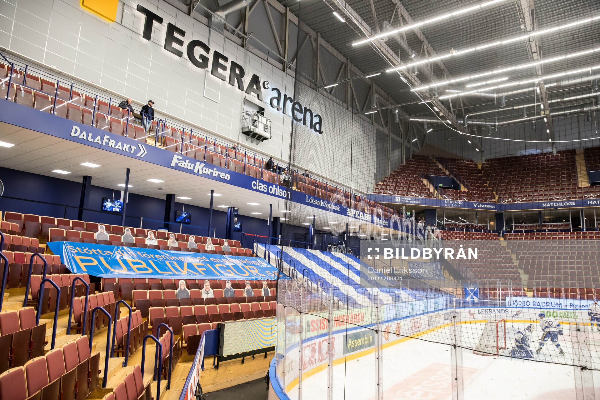 Läktare i Tegera Arean