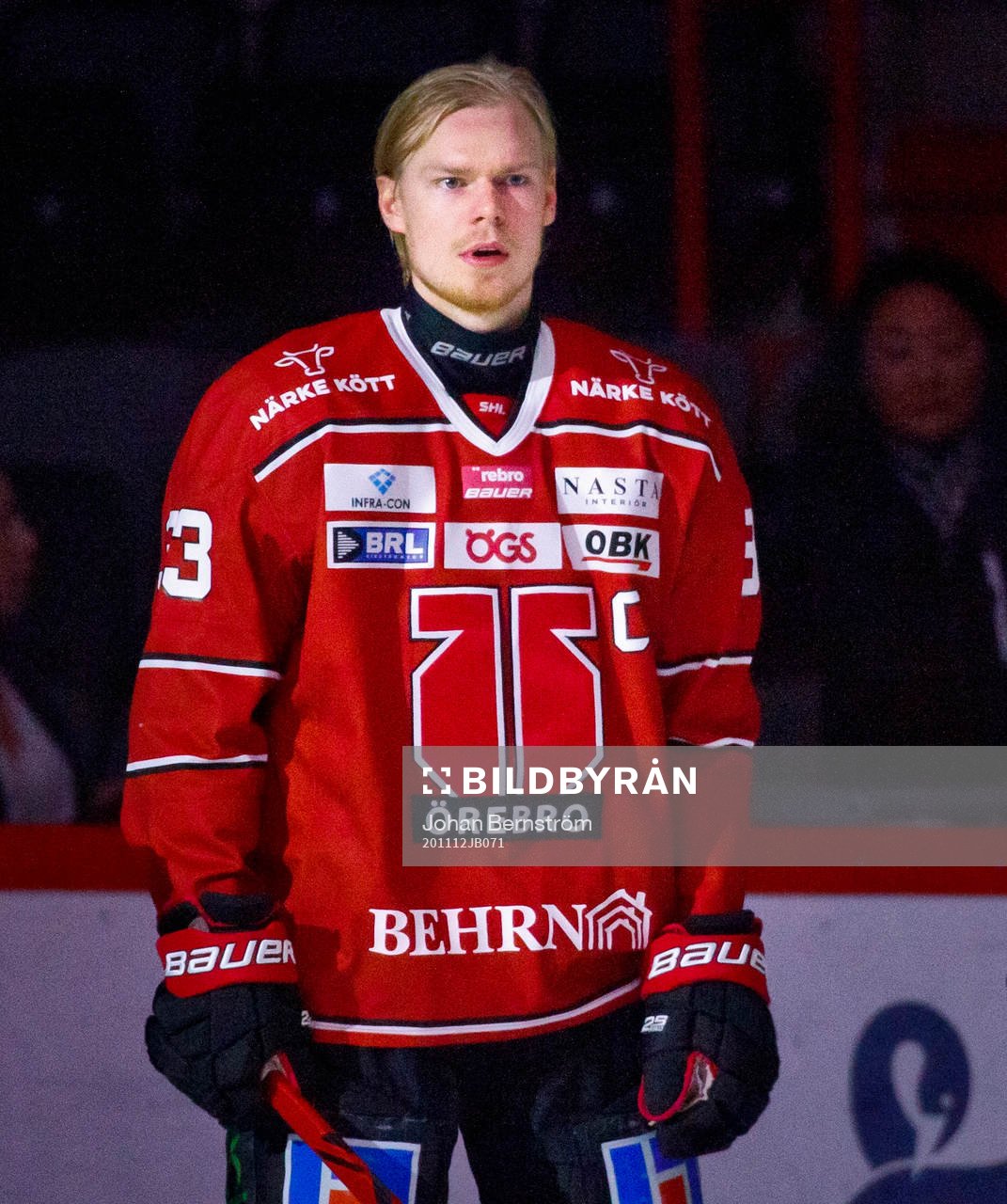 Örebros Christopher Mastomäki utan hjälm