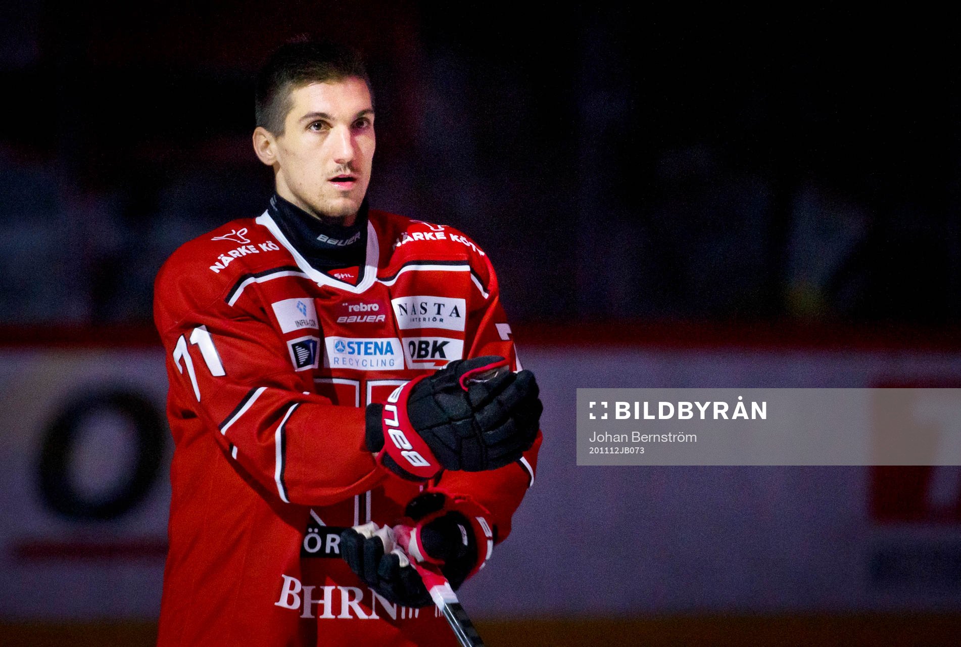 Örebros Borna Rendulic utan hjälm