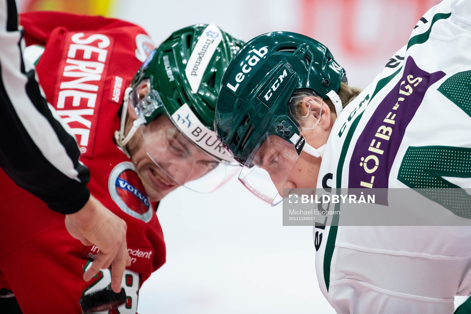 Frölundas Johan Sundström och Färjestads Jacob Peterson