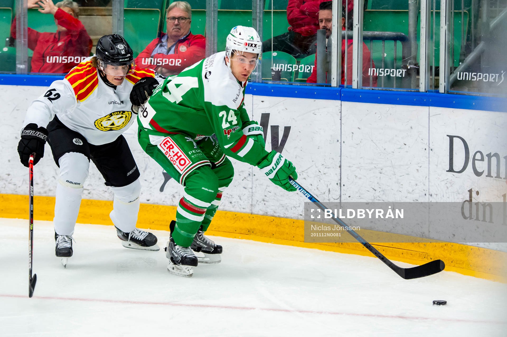 Brynäs Tom Hedberg och Rögles Benjamin Smith