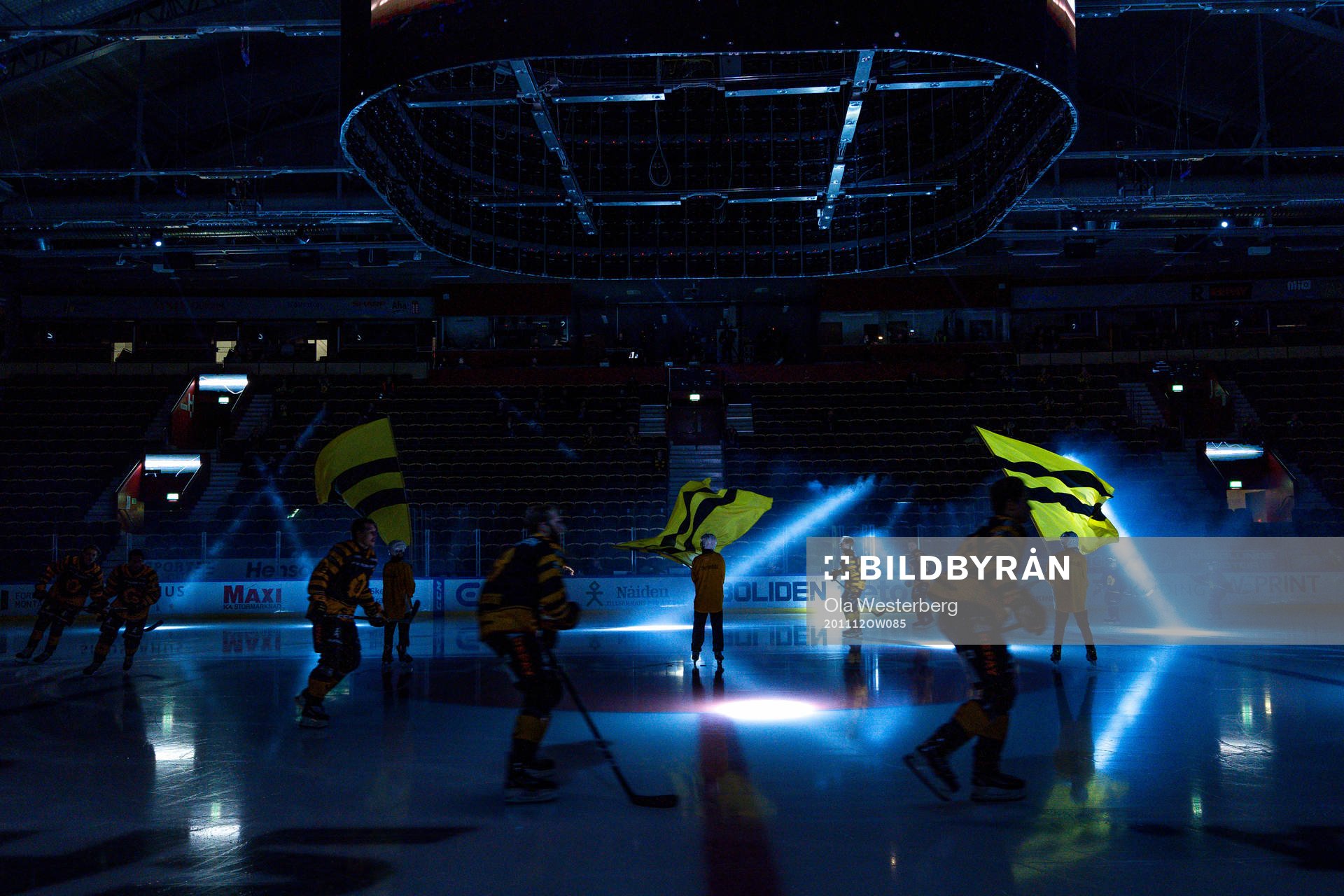 Intro före ishockeymatchen i SHL mellan Skellefteå och