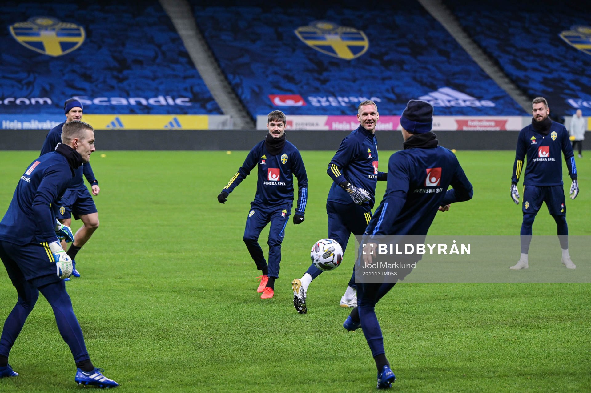 Karl-Johan Johnsson, Mikael Lustig and Robin Olsen of the