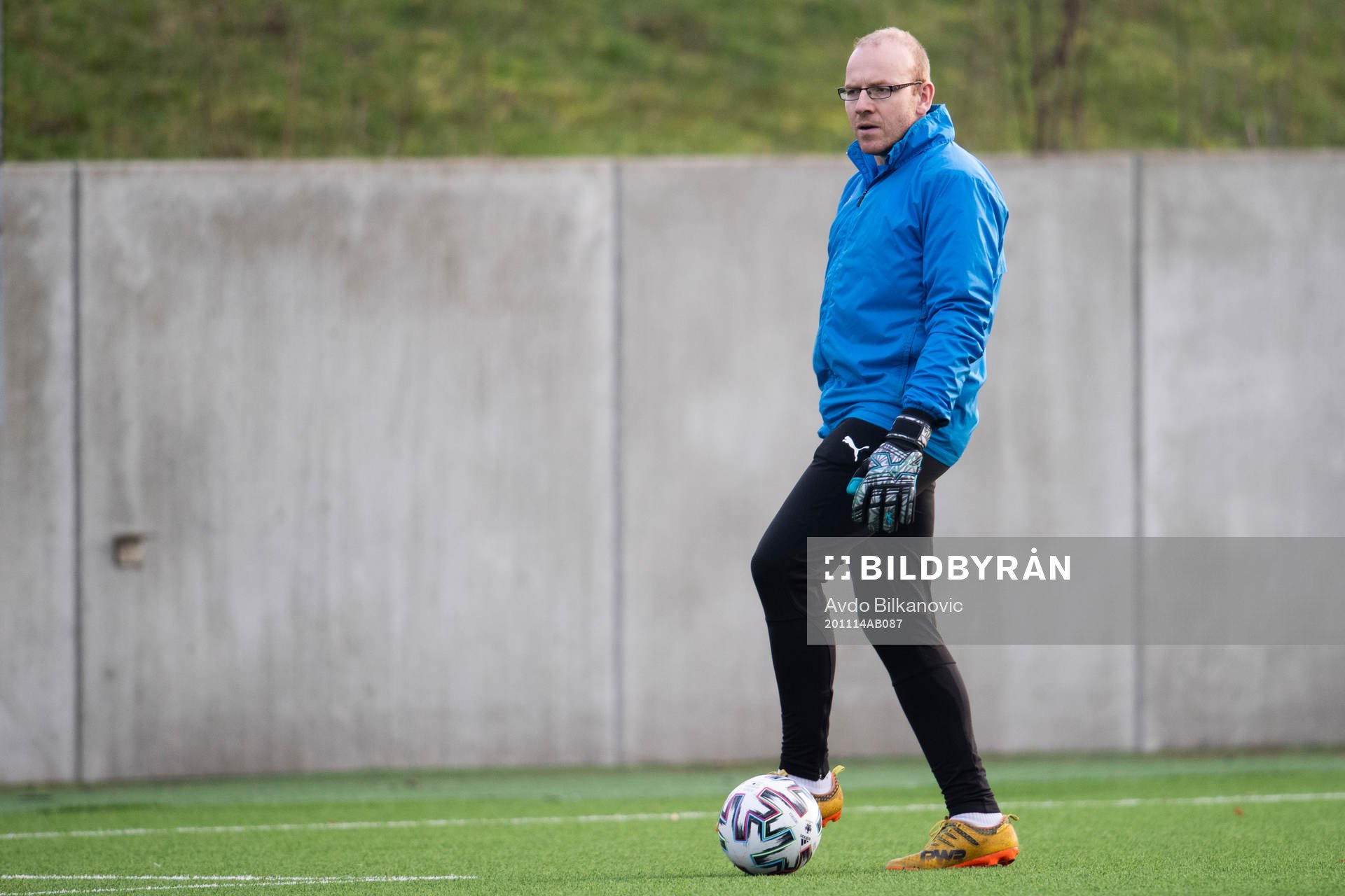 Lunds målvakts tränare Milos Sokolovicunder
