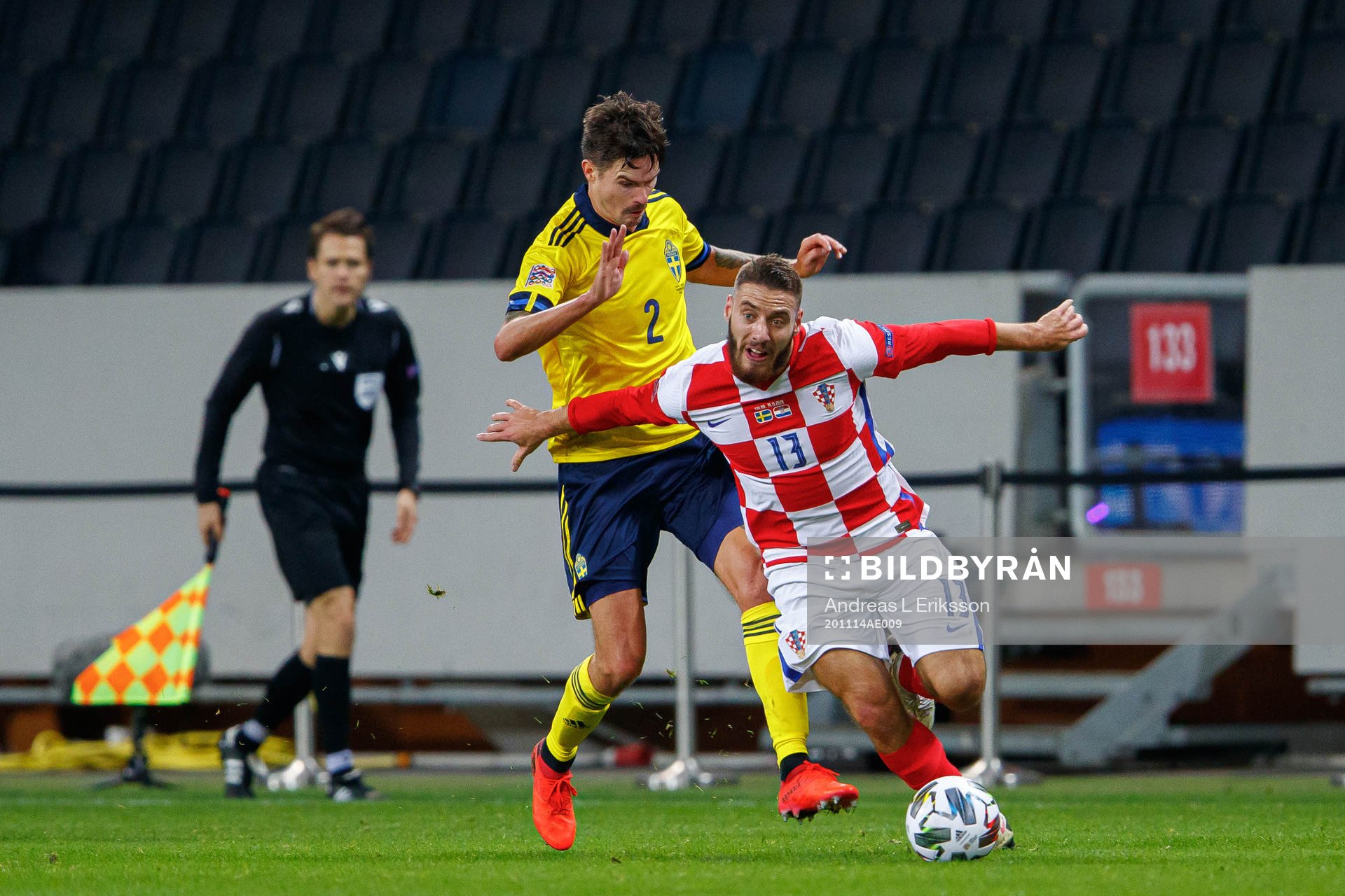 Mikael Lustig of Sweden and Nikola Vlasic of Croatia