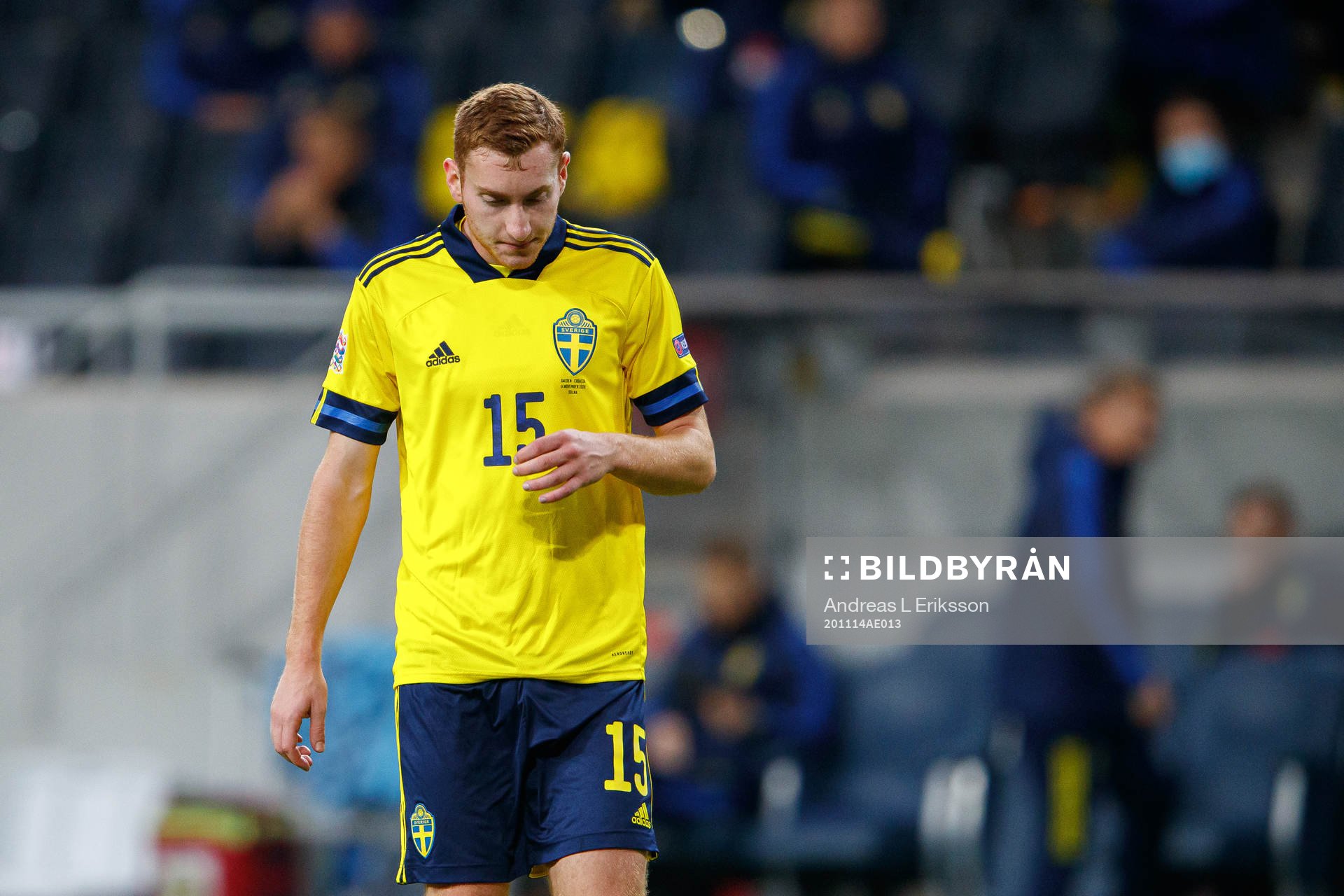 Dejan Kulusevski of Sweden looks dejected