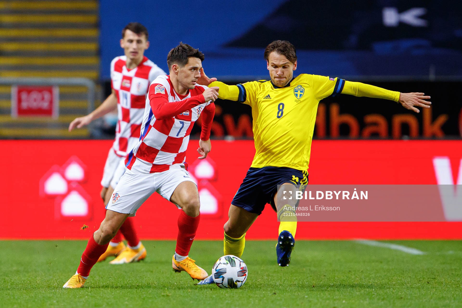 Josip Brekalo of Croatia and Albin Ekdal of Sweden