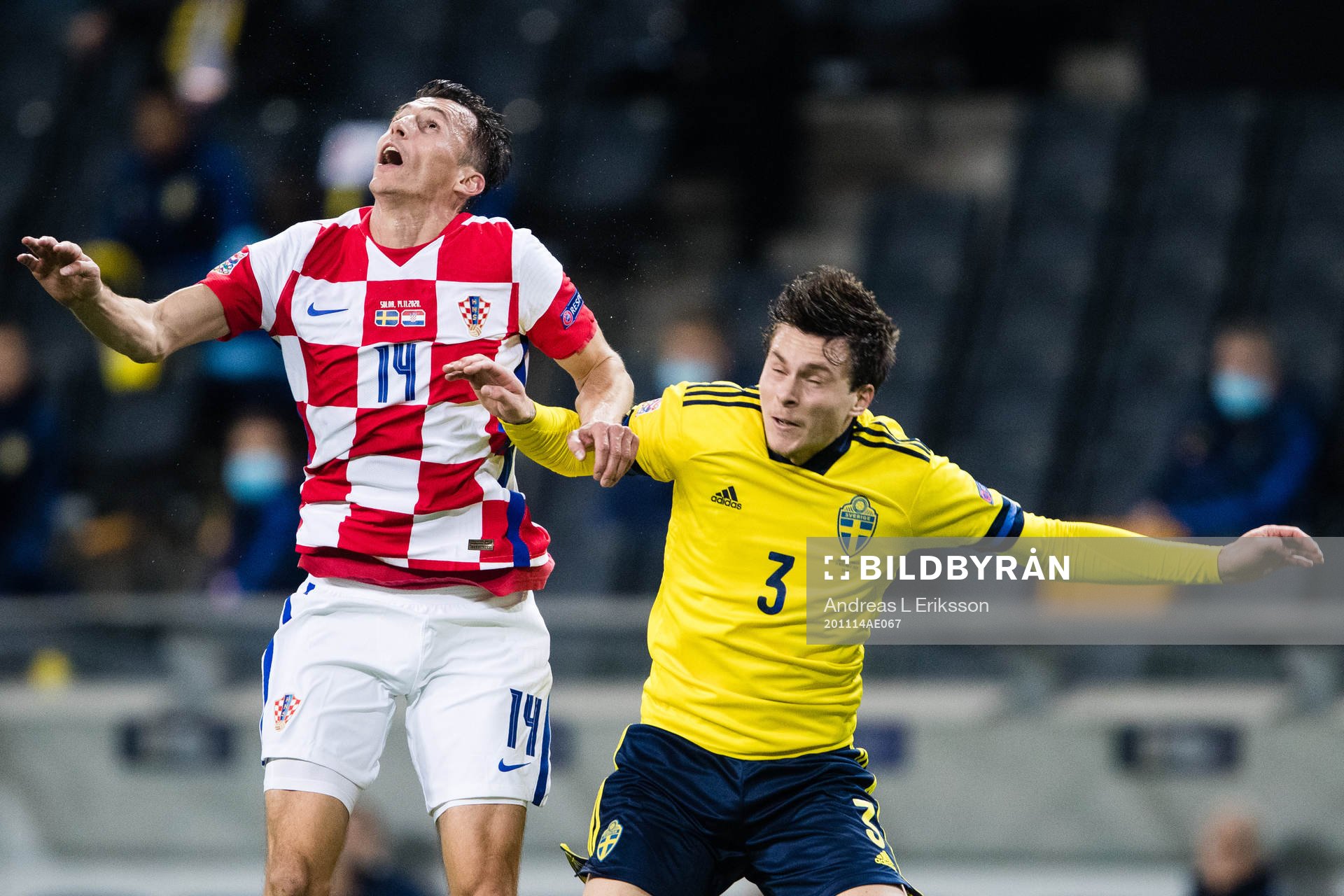 Ante Budimir of Croatia and Victor Nilsson Lindelöf of