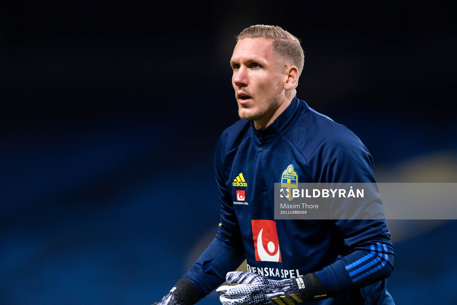 Goalkeeper Robin Olsen of Sweden