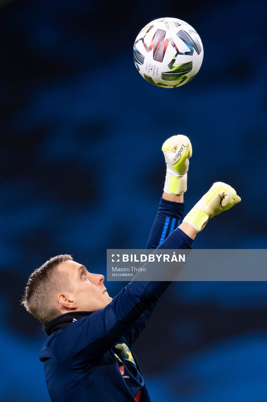 Goalkeeper Karl-Johan Johnsson of Sweden