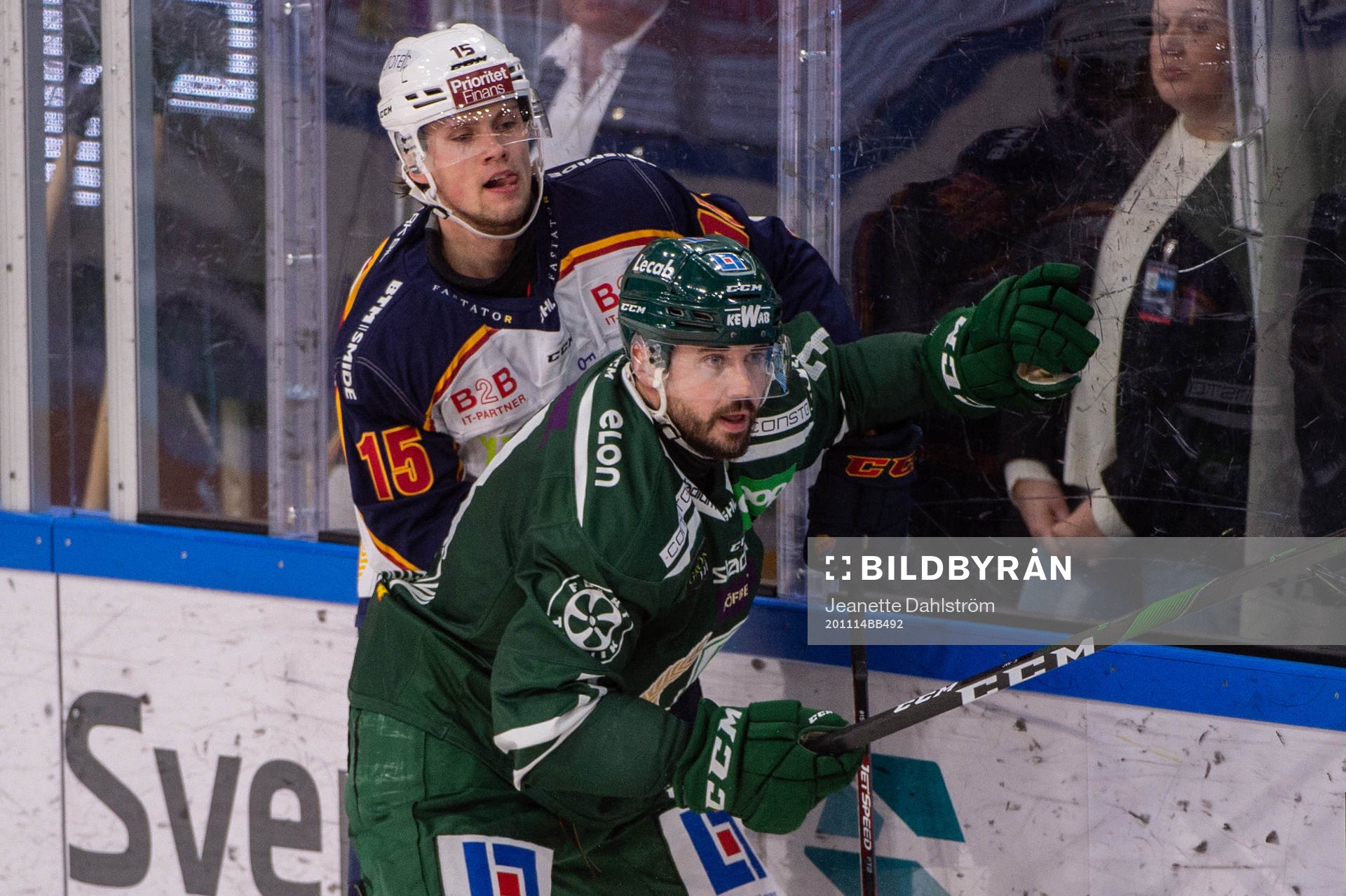 Färjestads Jens Westin och Djurgårdens Dominik Bokk