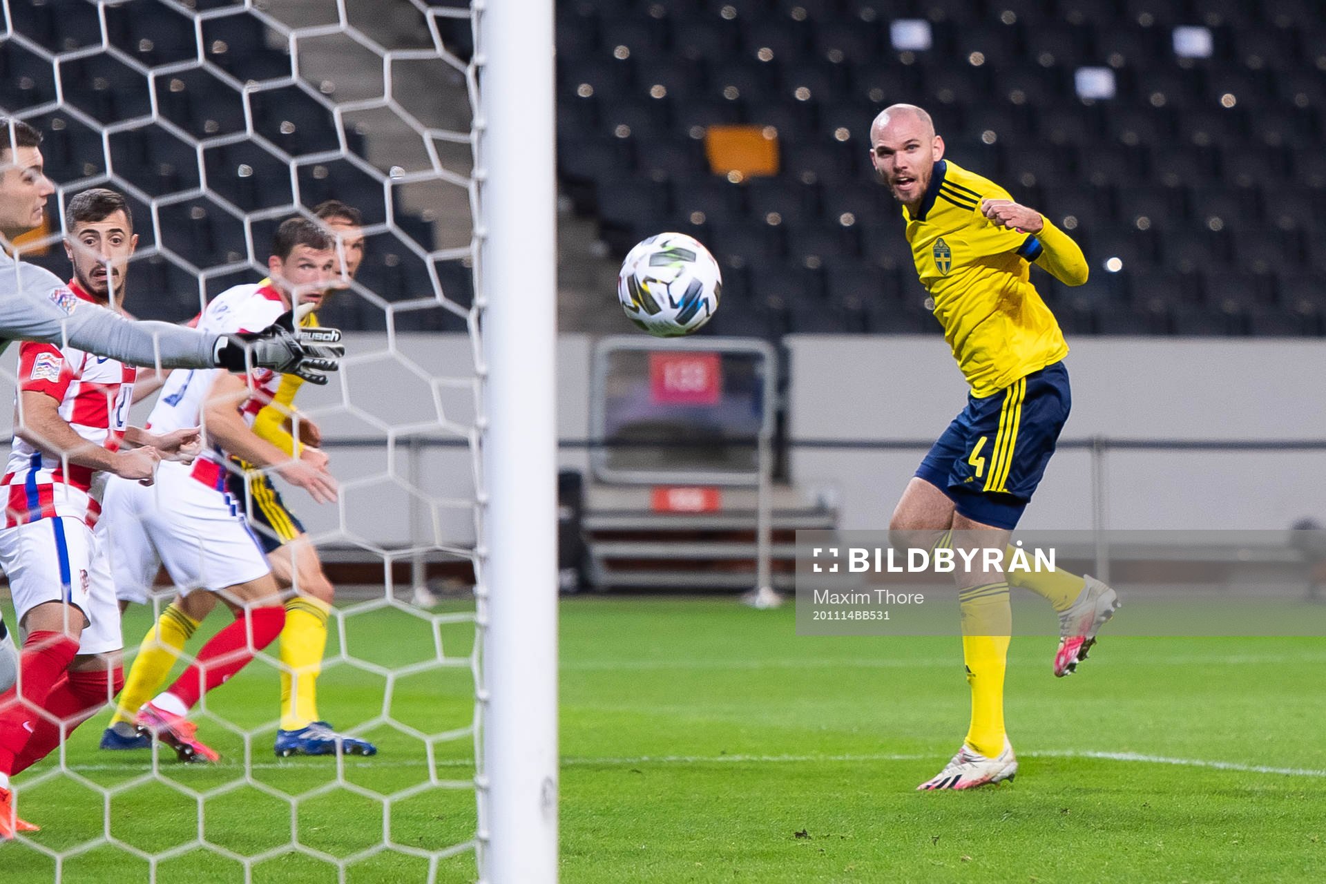 Marcus Danielson of Sweden scores 2-0