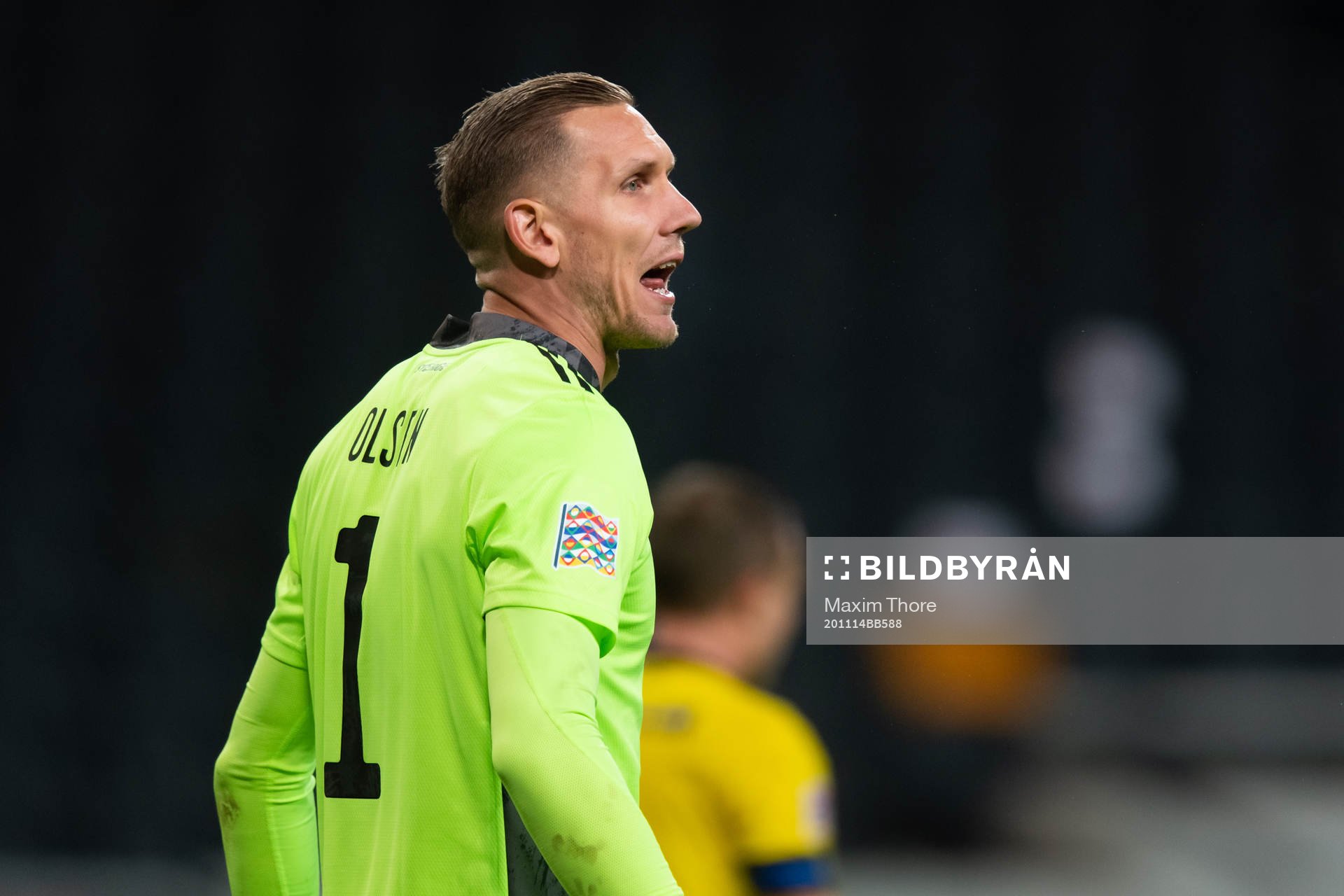 Goalkeeper Robin Olsen of Sweden