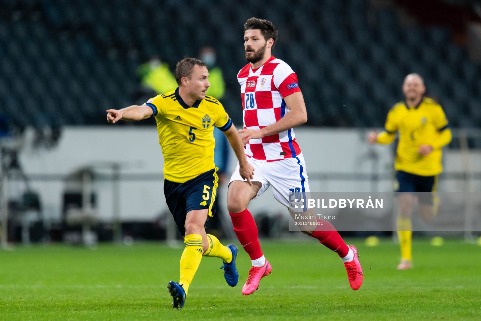 Pierre Bengtsson of Sweden and Bruno Petkovic of Croatia