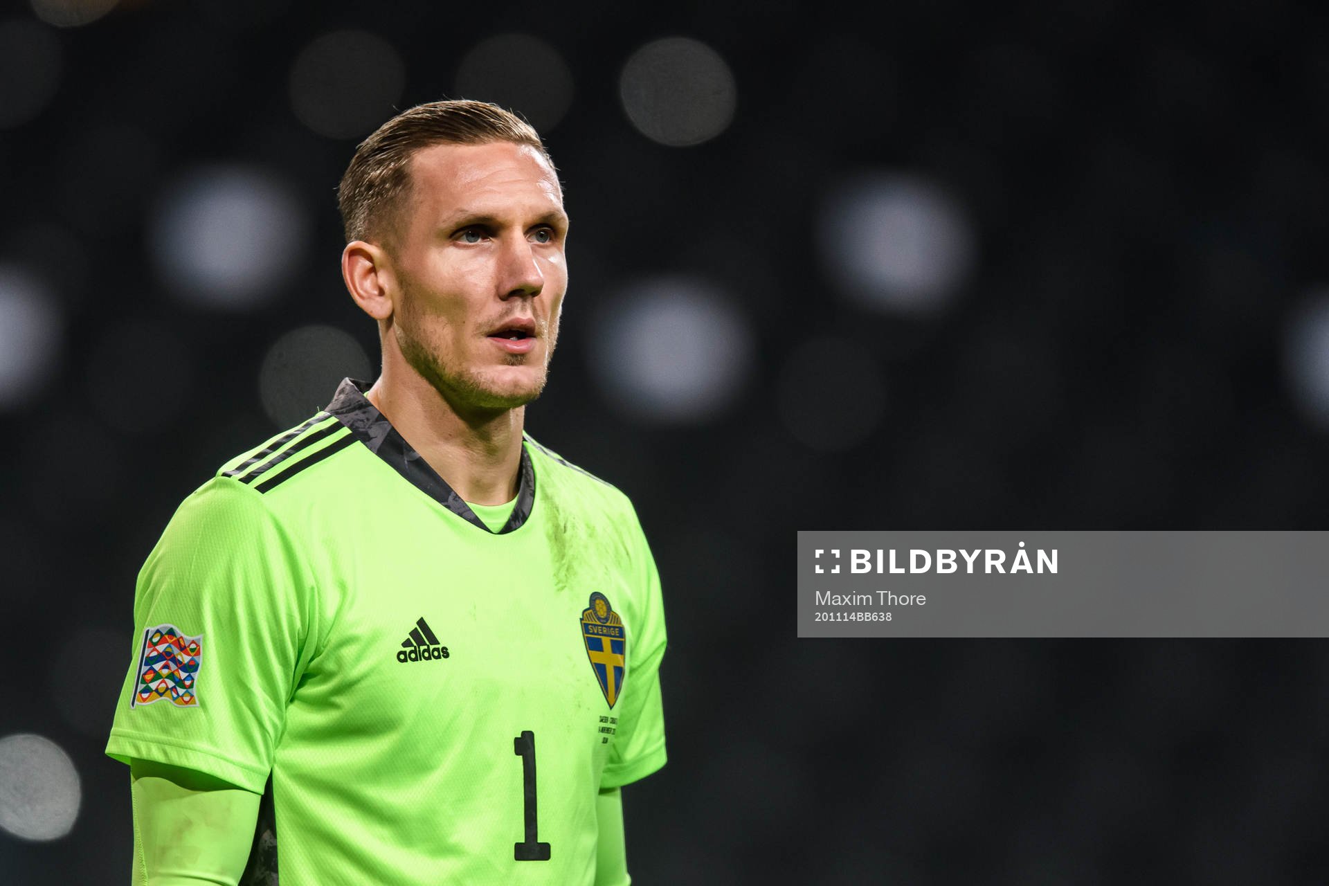 Goalkeeper Robin Olsen of Sweden